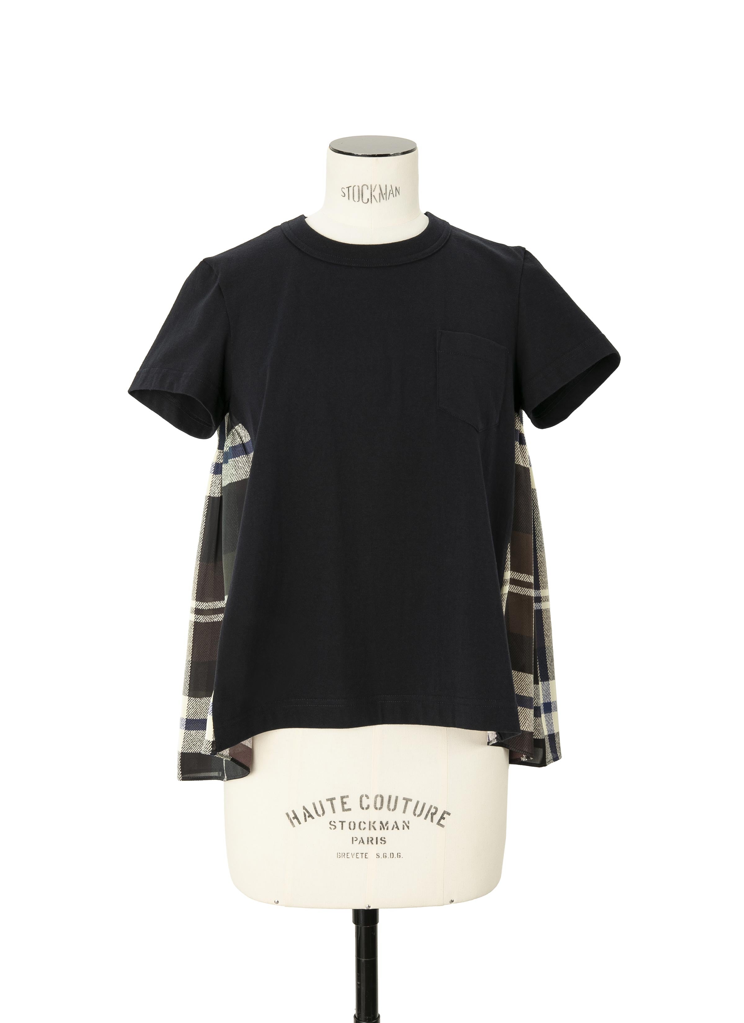 Plaid Print x Cotton Jersey T-Shirt