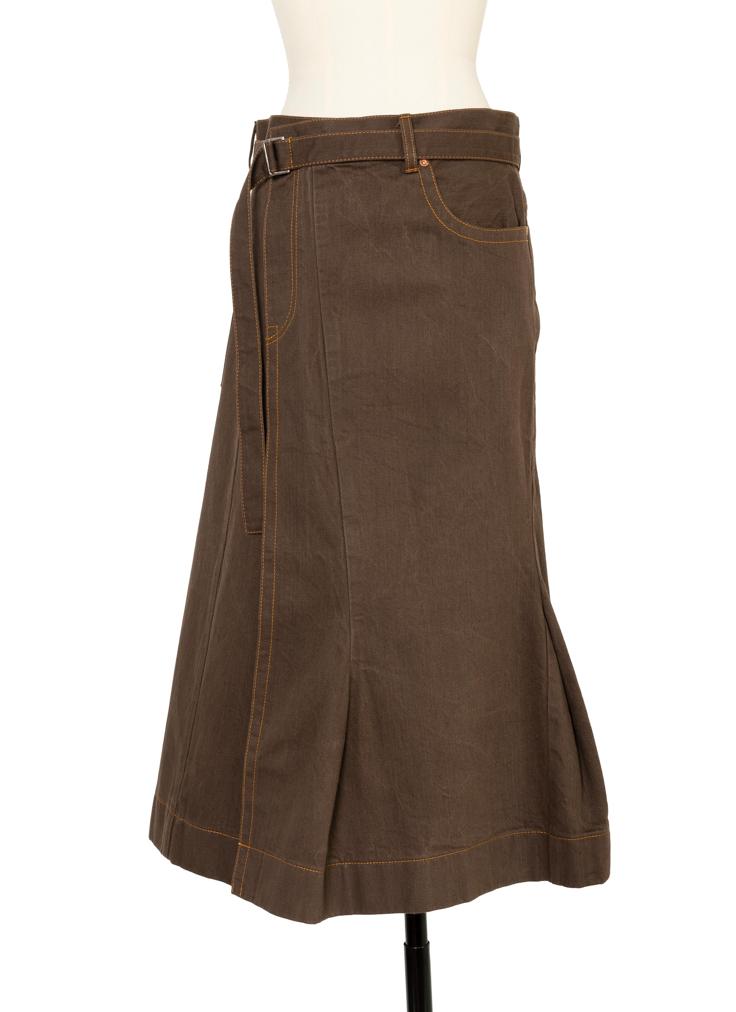 sacai ブラウンタイトスカート SACAI / Carhartt WIP スカート｜ESTNATION ONLINE STORE