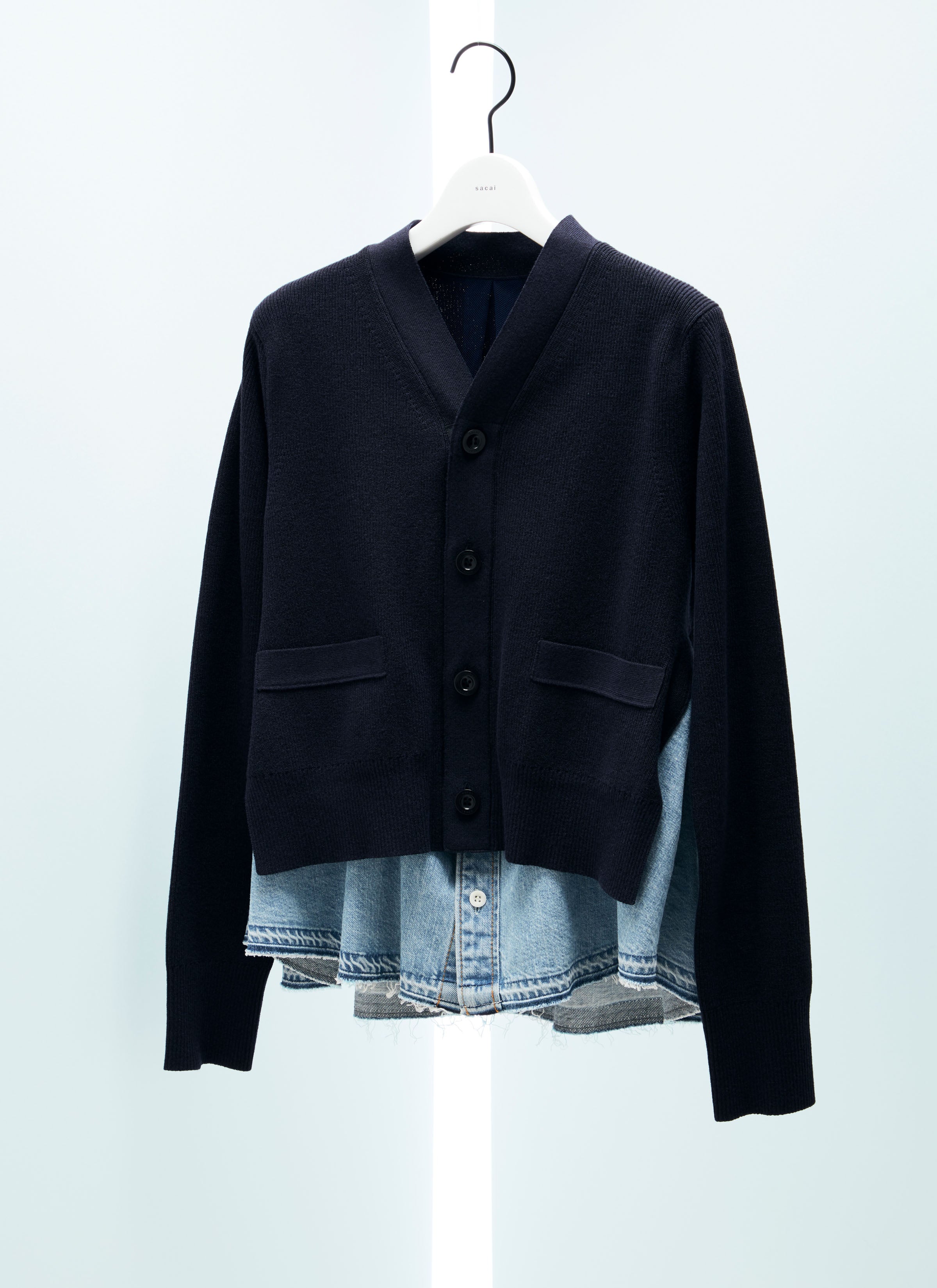 Denim x Knit Cardigan
