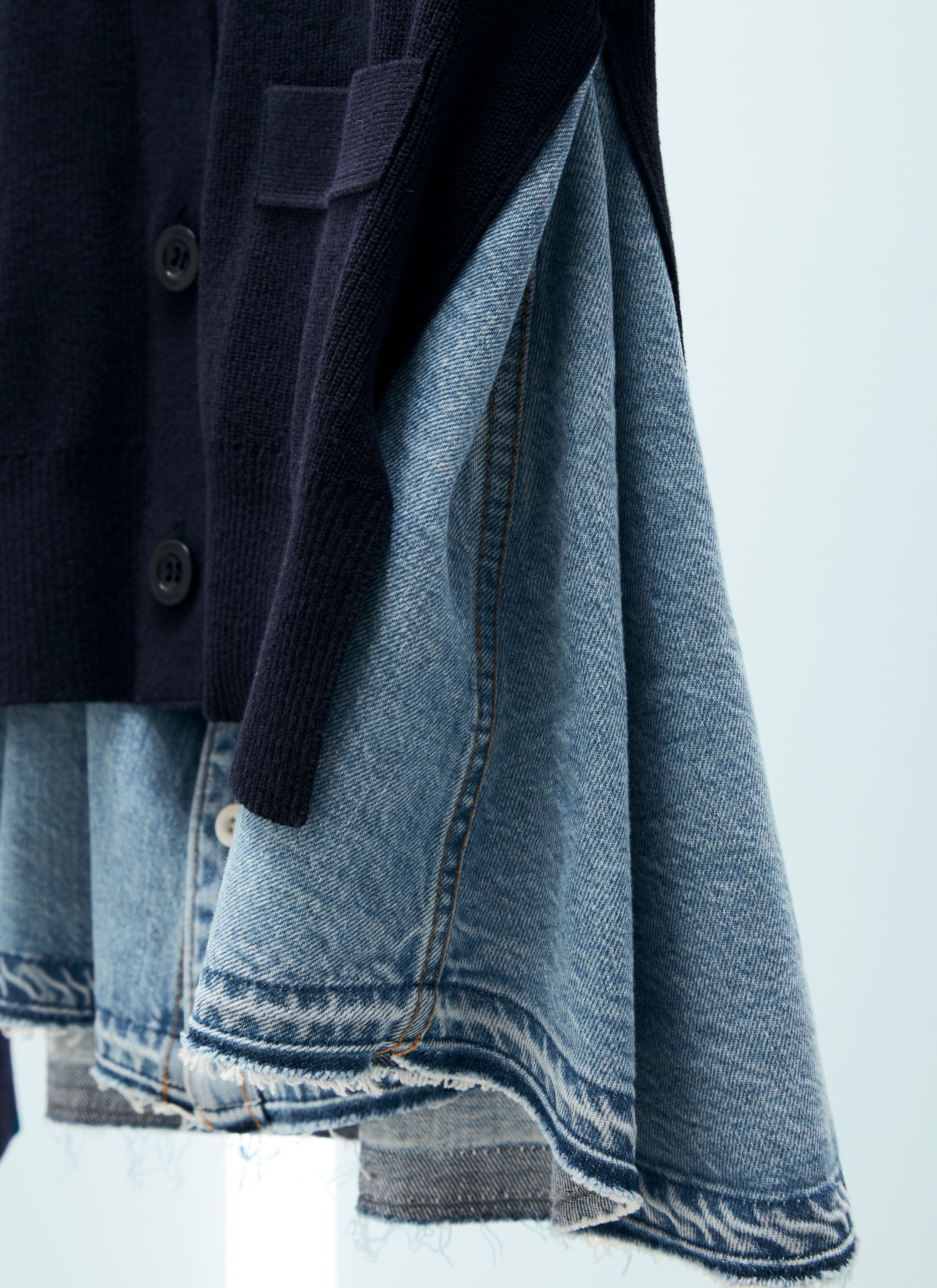 Denim x Knit Cardigan