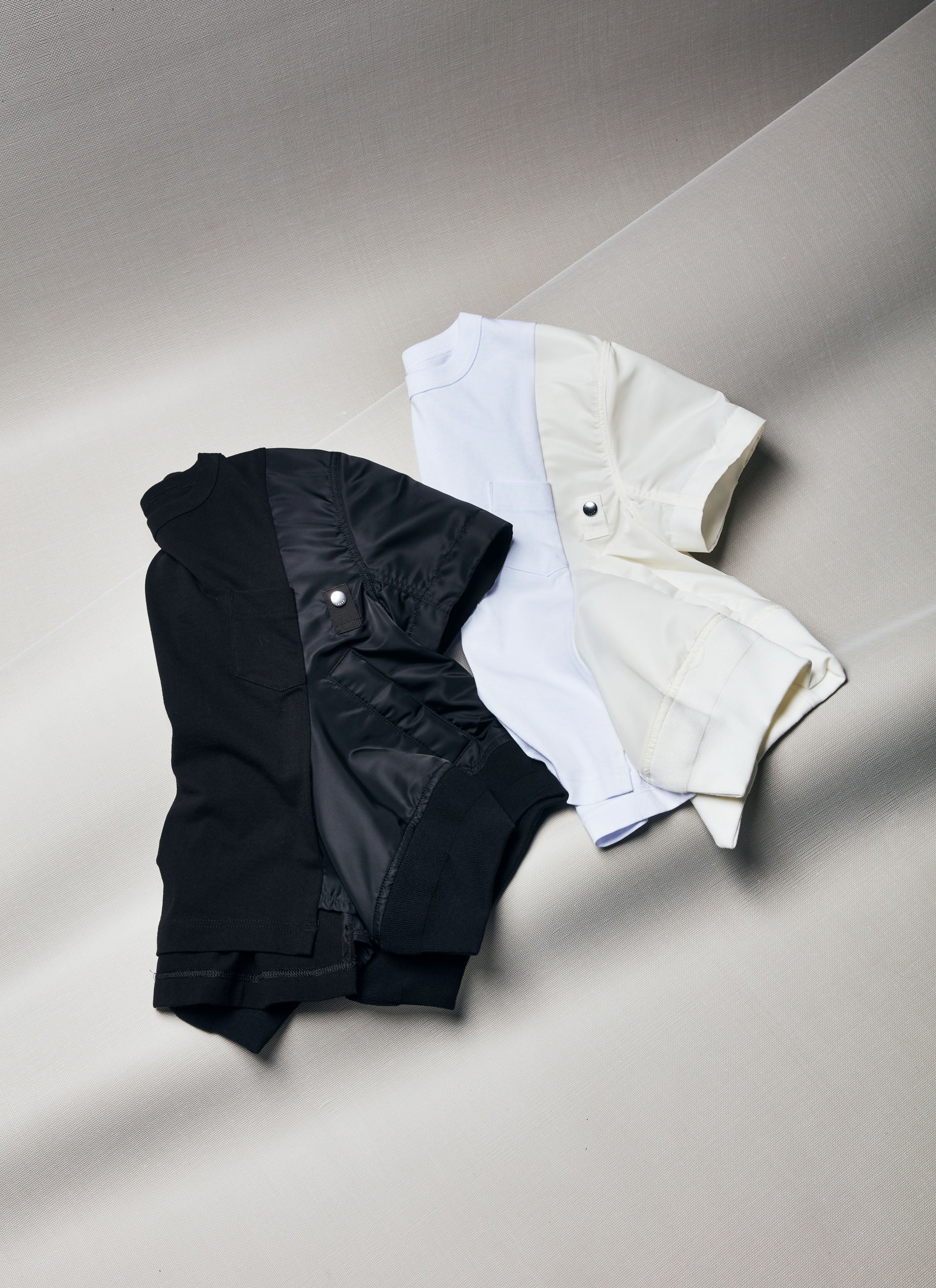Nylon Twill x Cotton Jersey T-Shirt