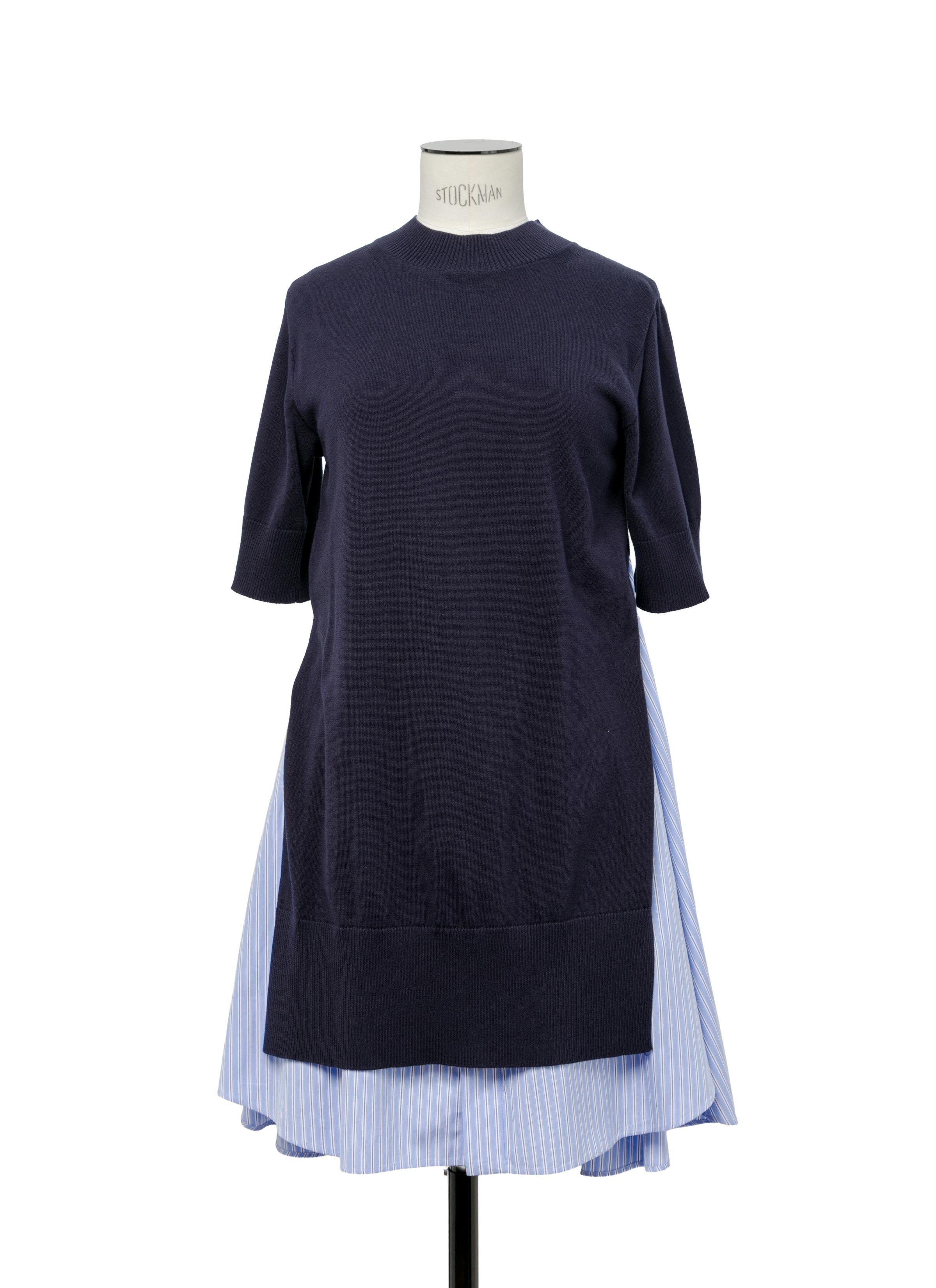 poplin-x-knit-dress