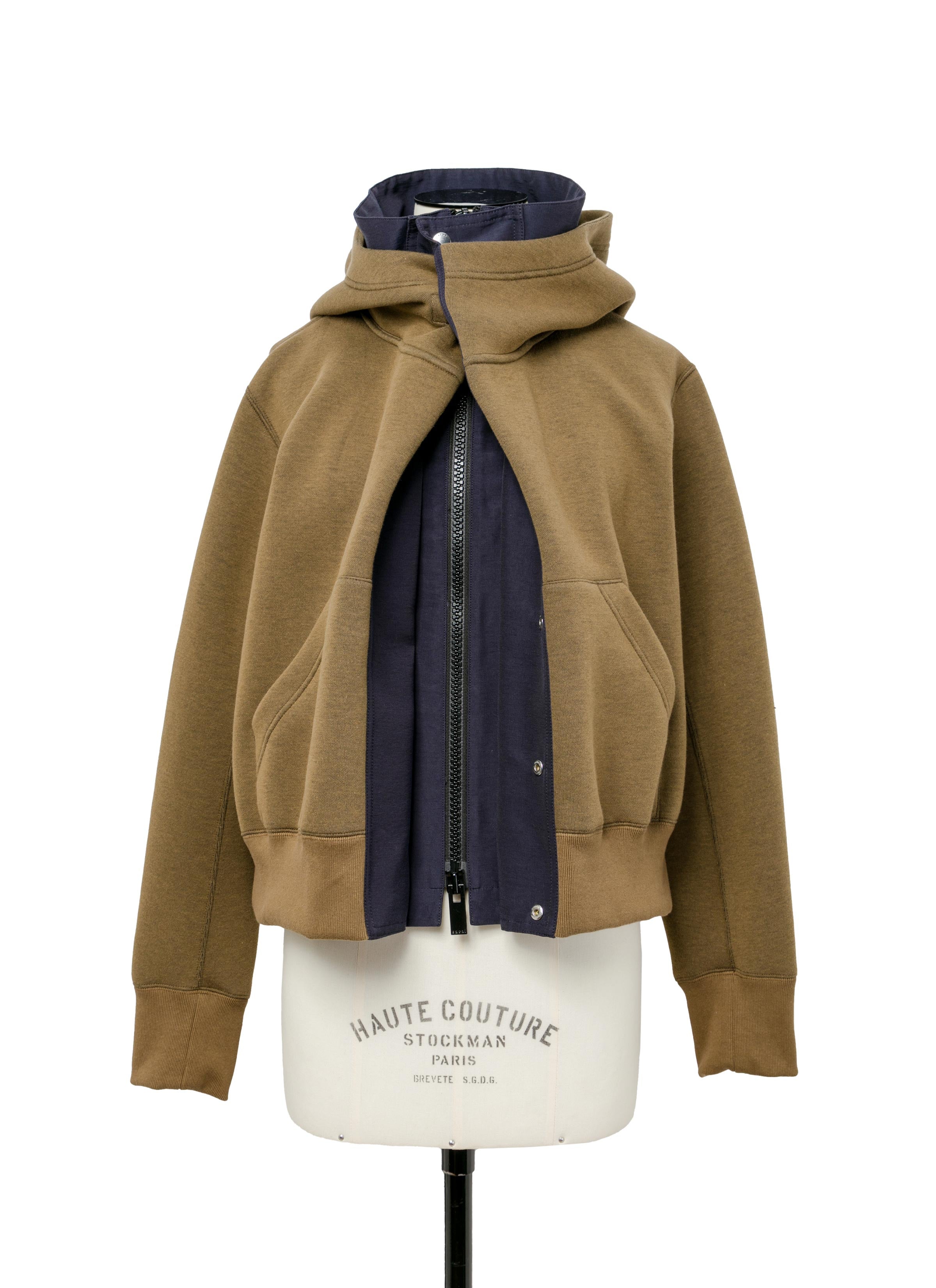 【送料&関税込】Sacai Brown Polyester Hood sacai Brown Sponge Hoodie Sacai