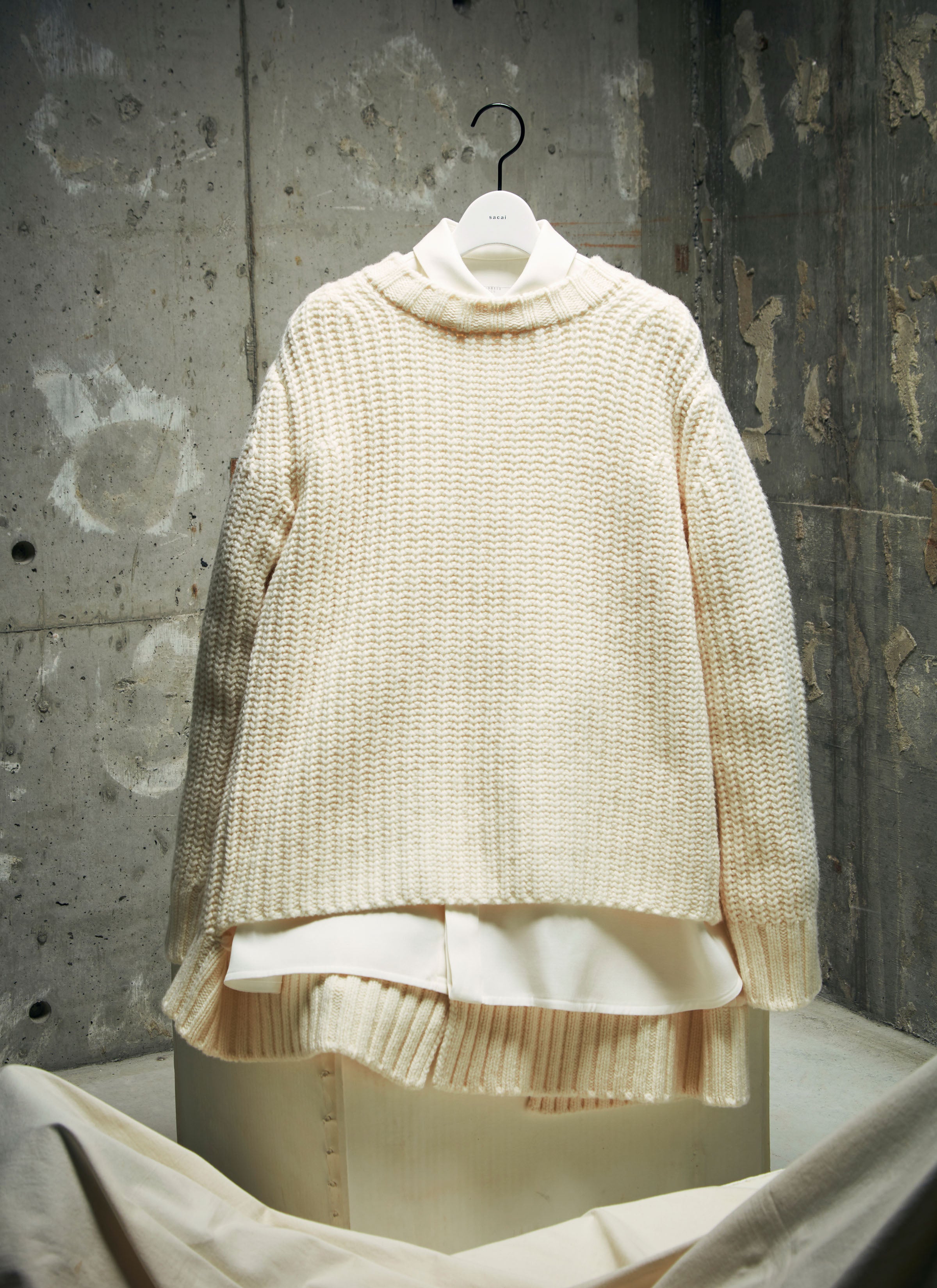 Double-Faced Silk Cotton x Wool Knit Dress