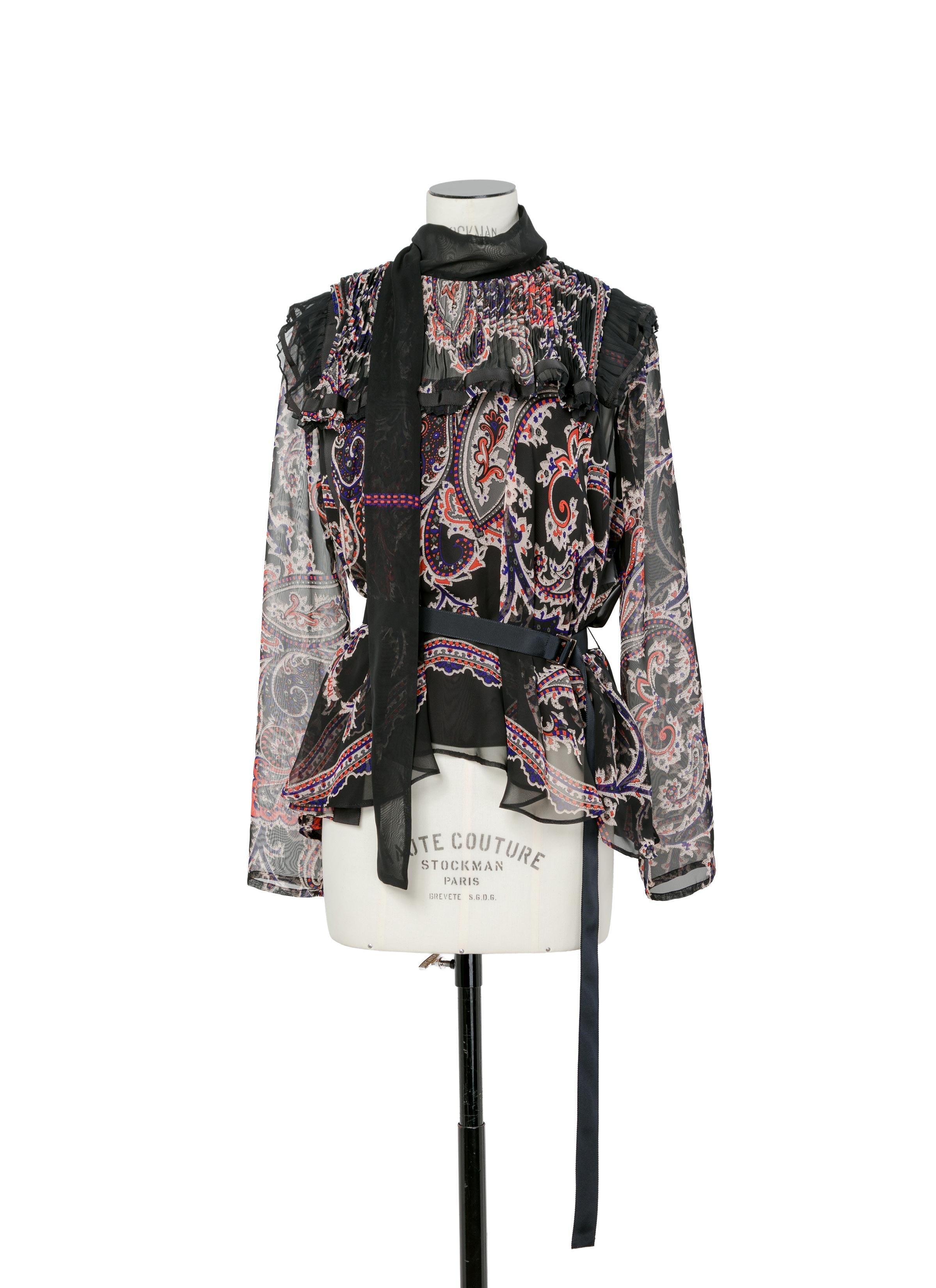 paisley-print-x-wool-knit-pullover