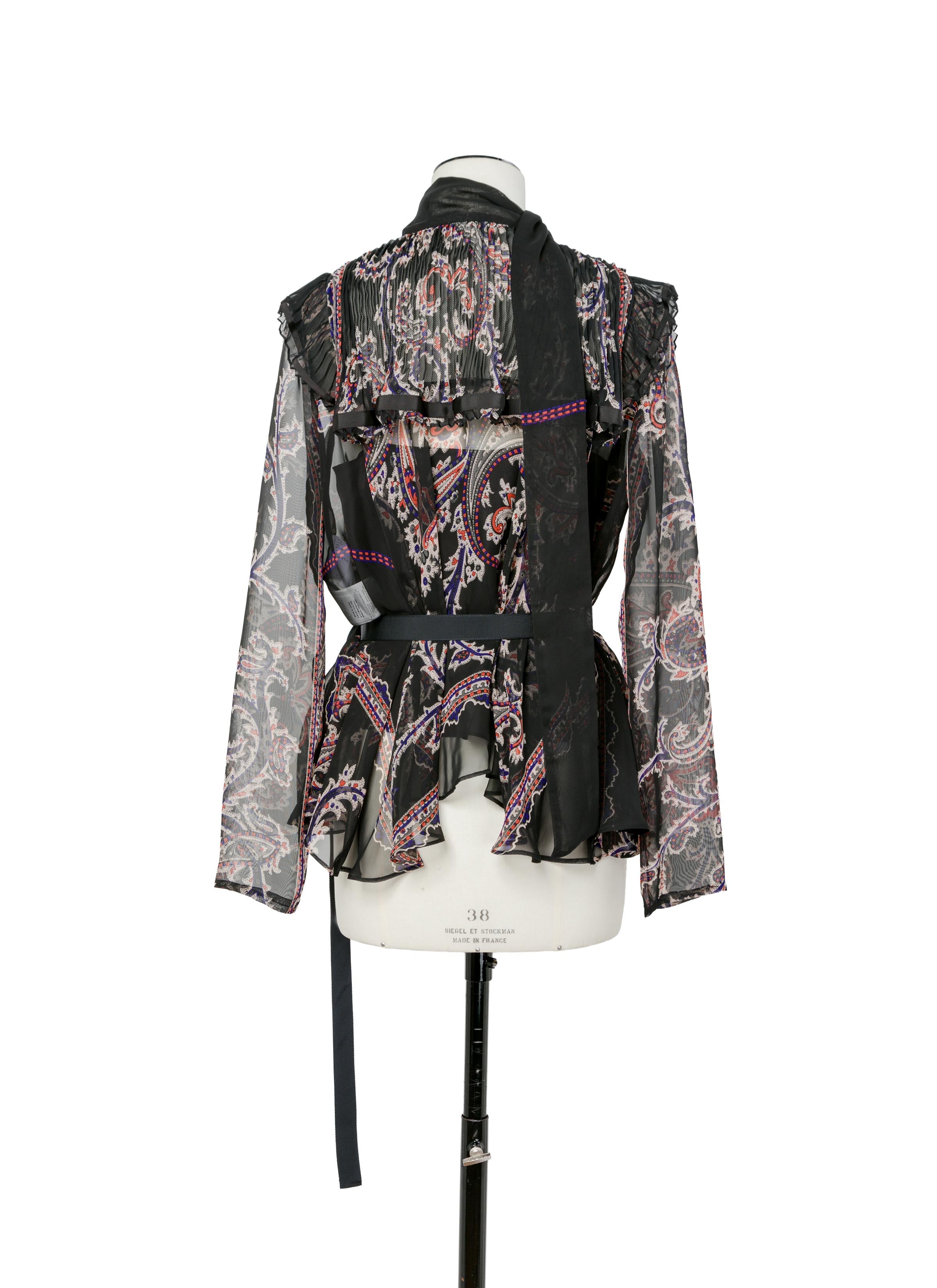 paisley-print-x-wool-knit-pullover