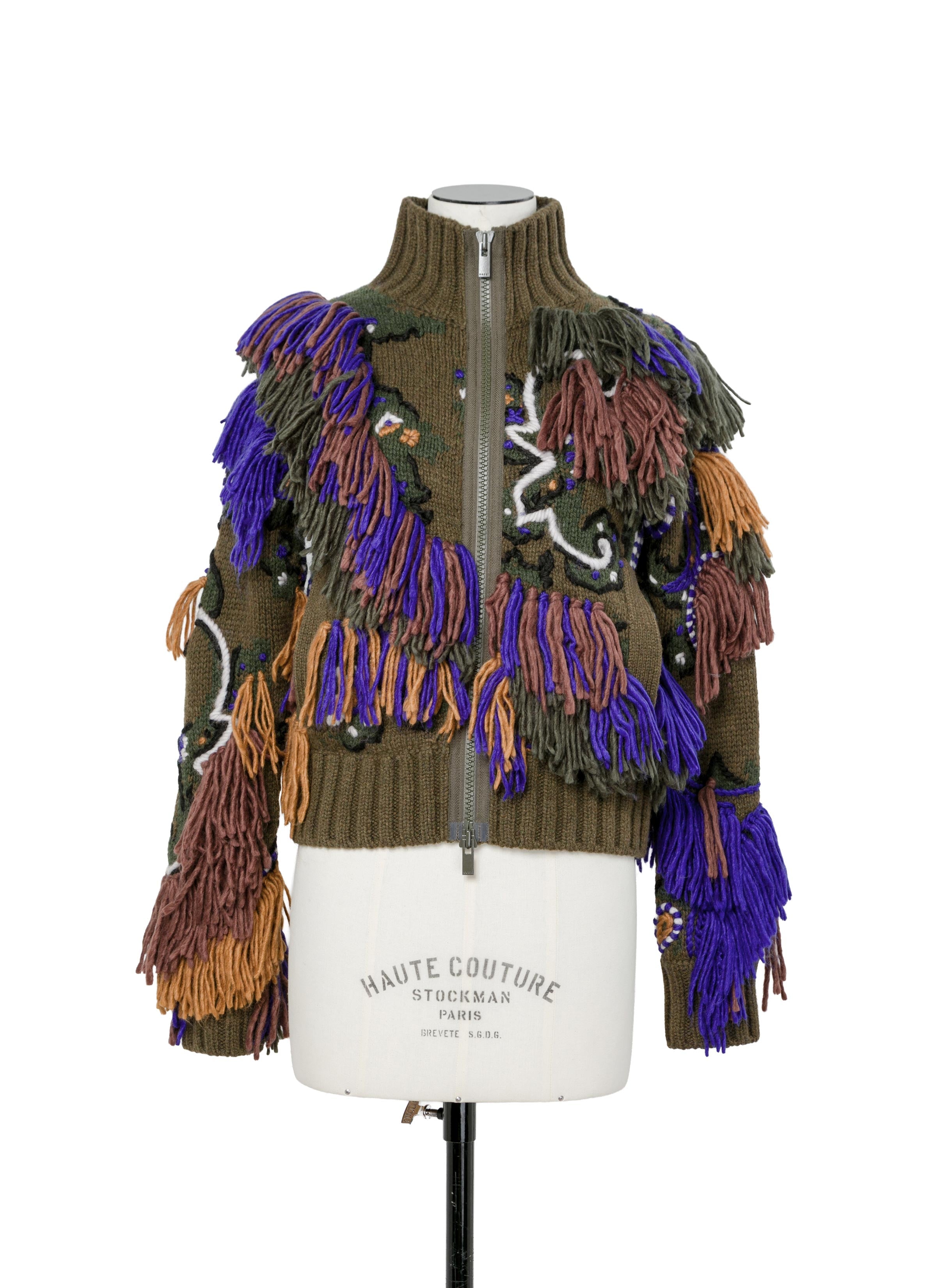 paisley-jacquard-knit-blouson