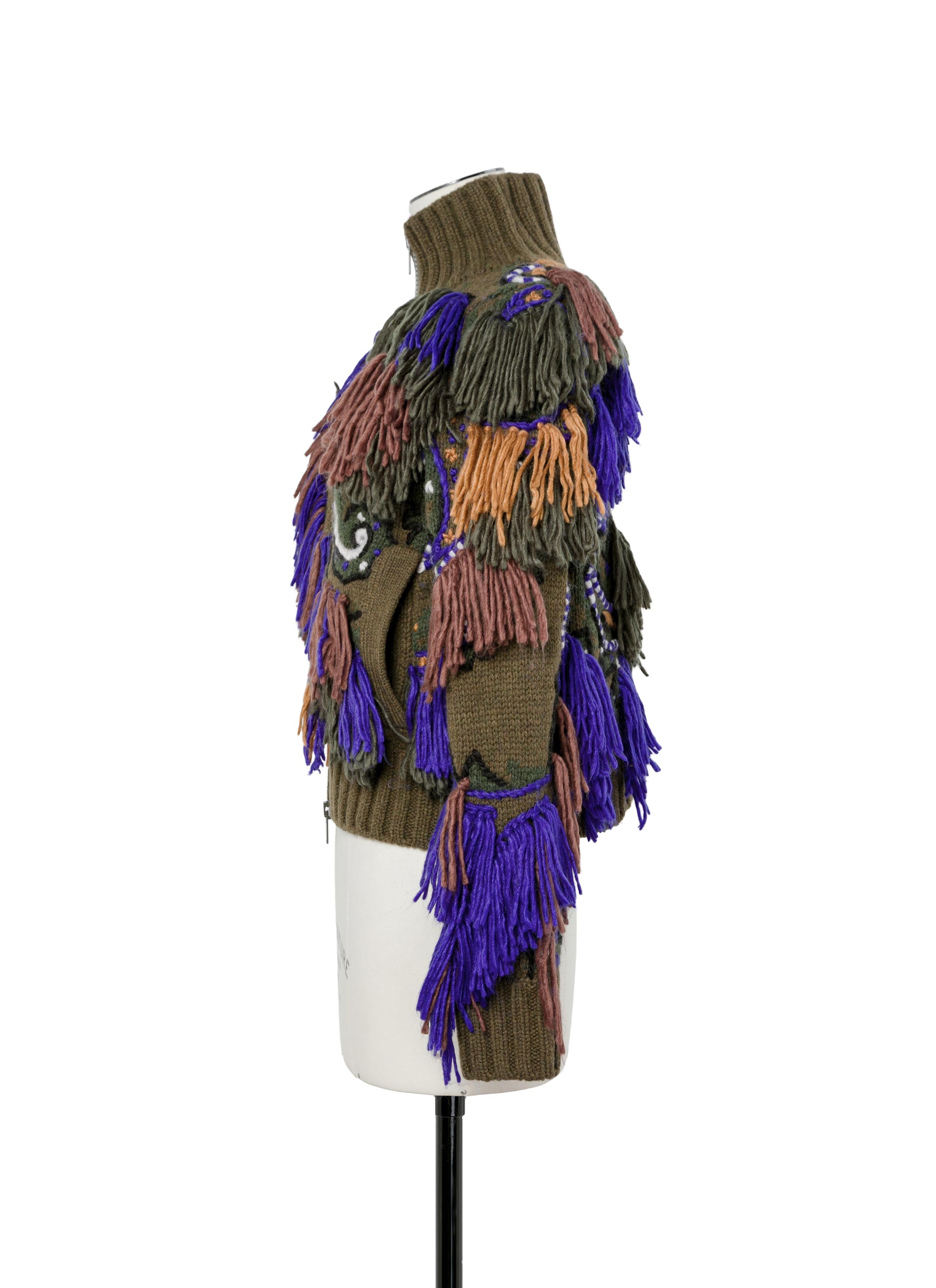 paisley-jacquard-knit-blouson