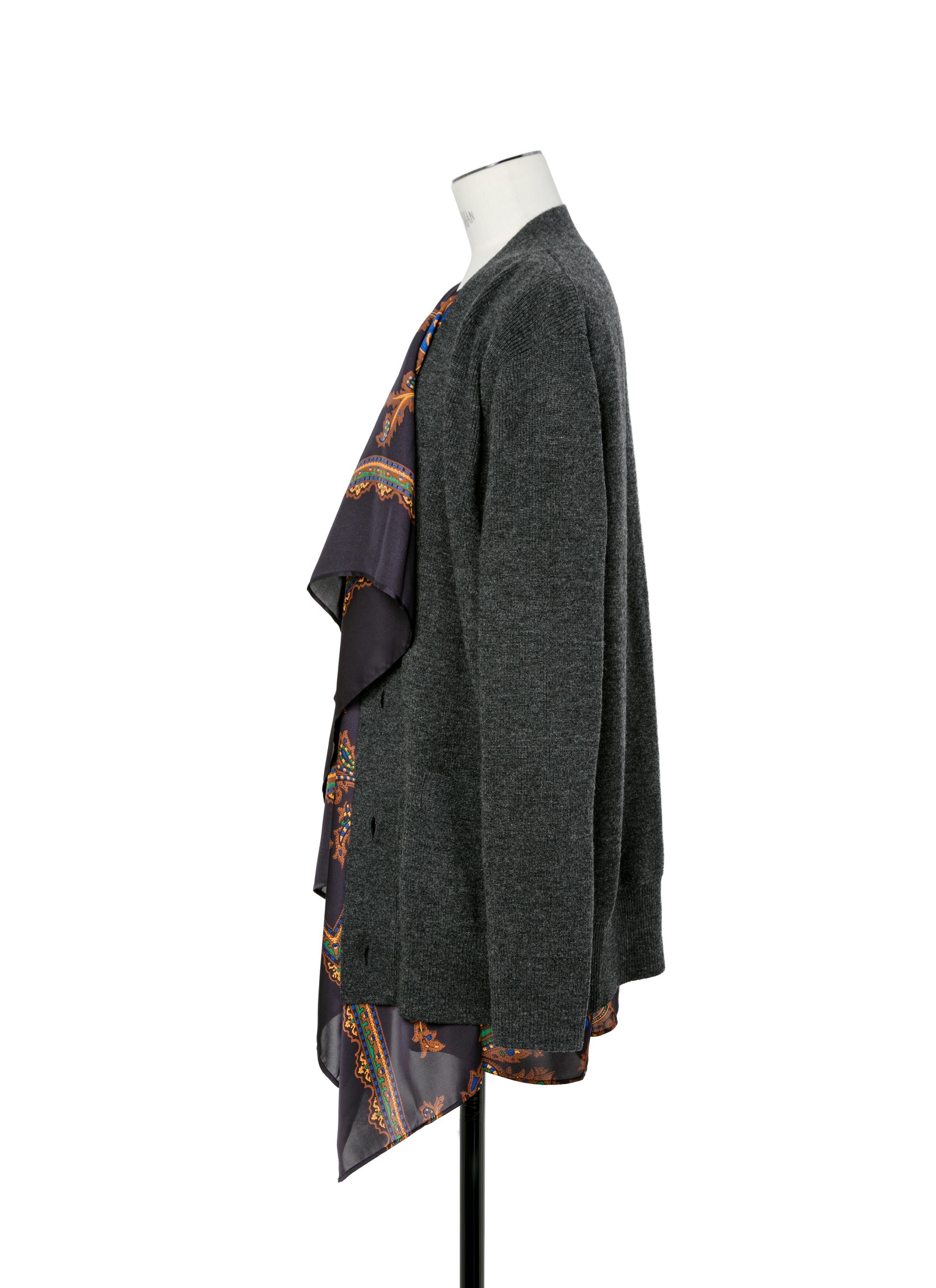 paisley-print-x-wool-knit-cardigan