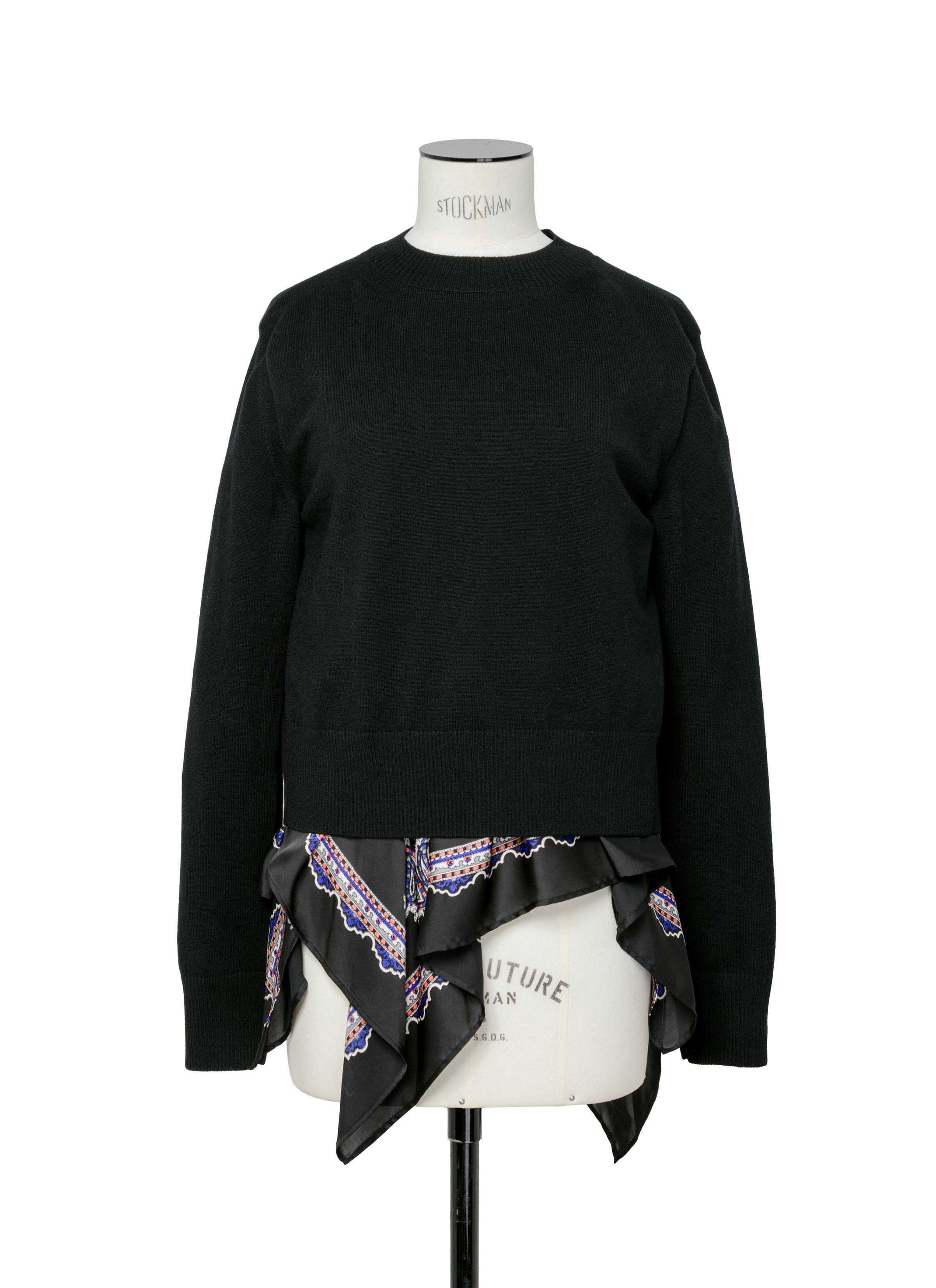 paisley-print-x-wool-knit-pullover