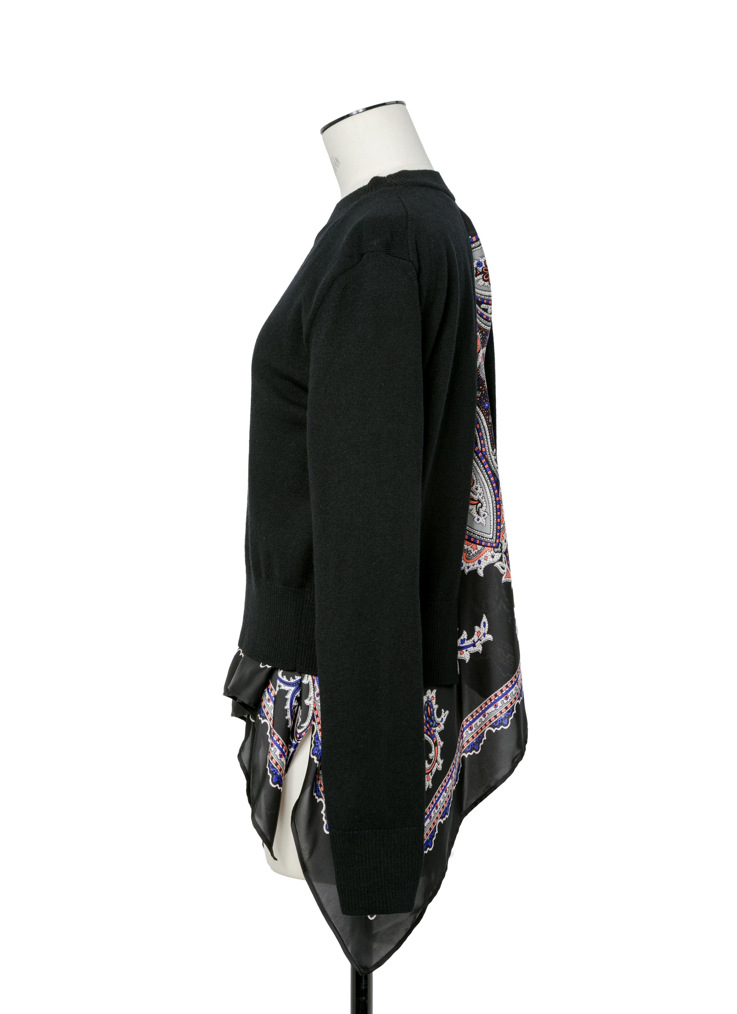 paisley-print-x-wool-knit-pullover