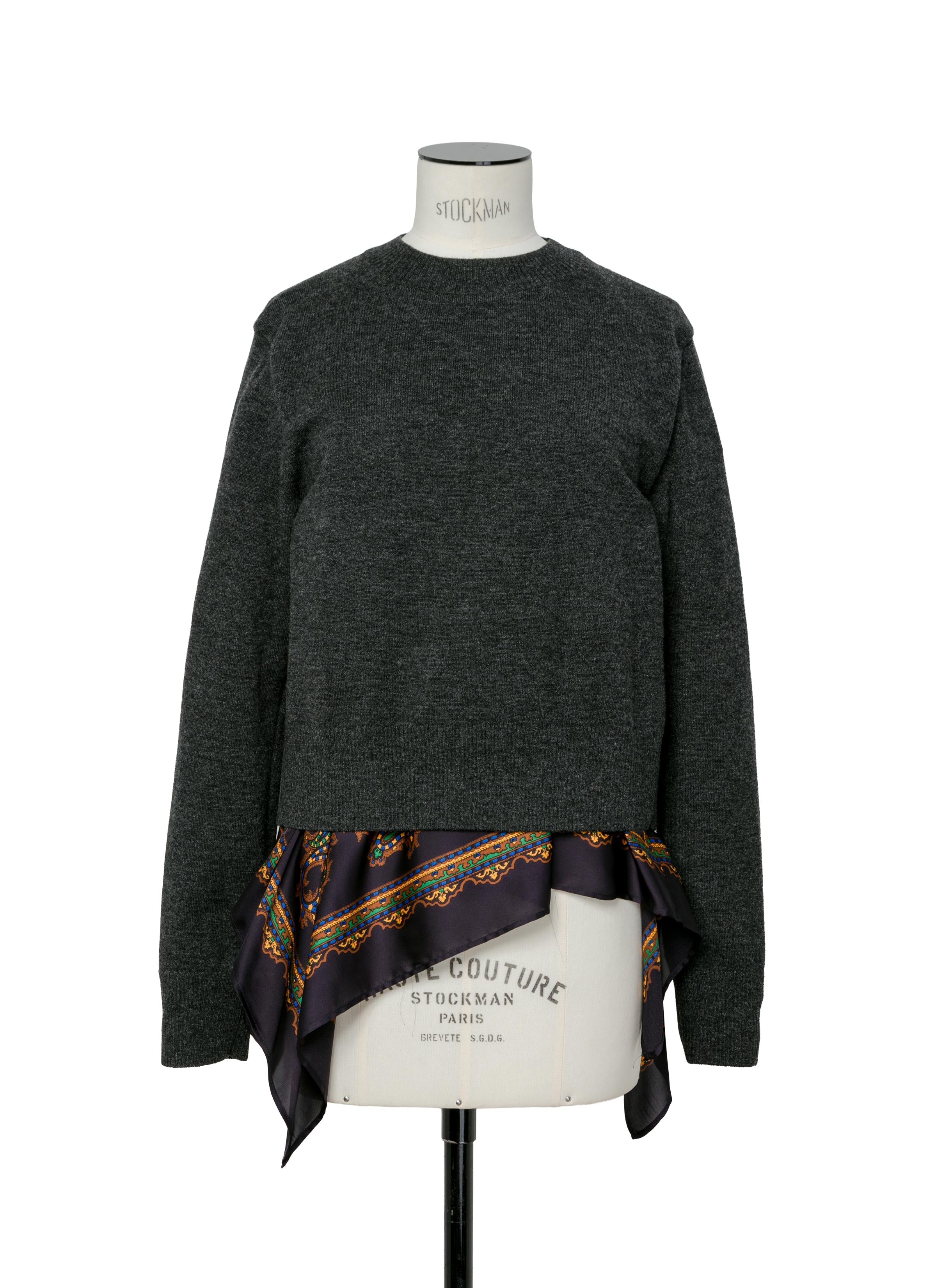 paisley-print-x-wool-knit-pullover