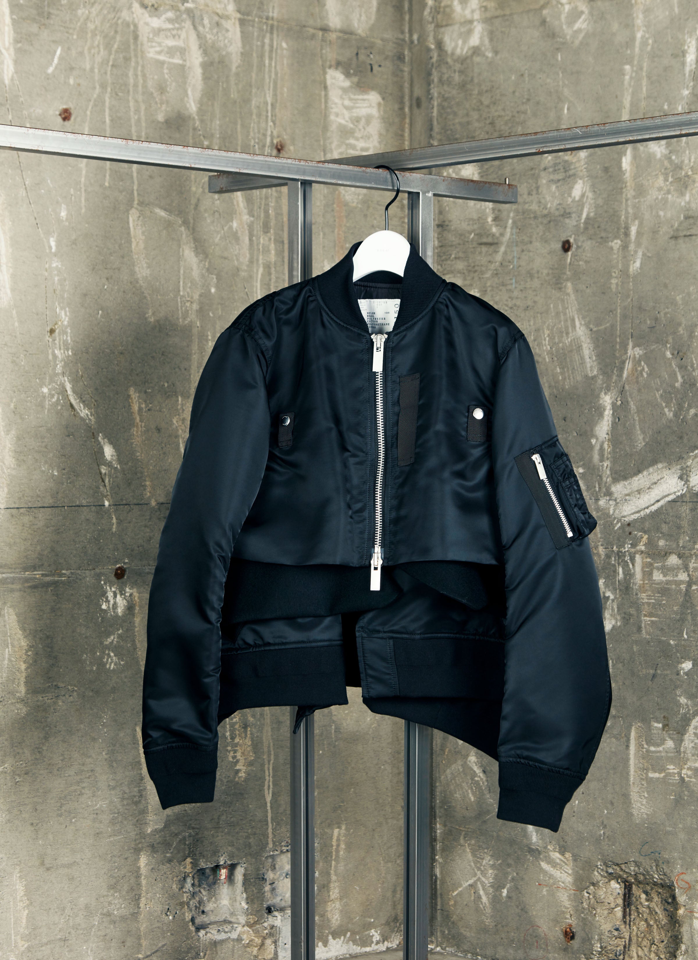 Nylon Twill x Wool Melton Blouson