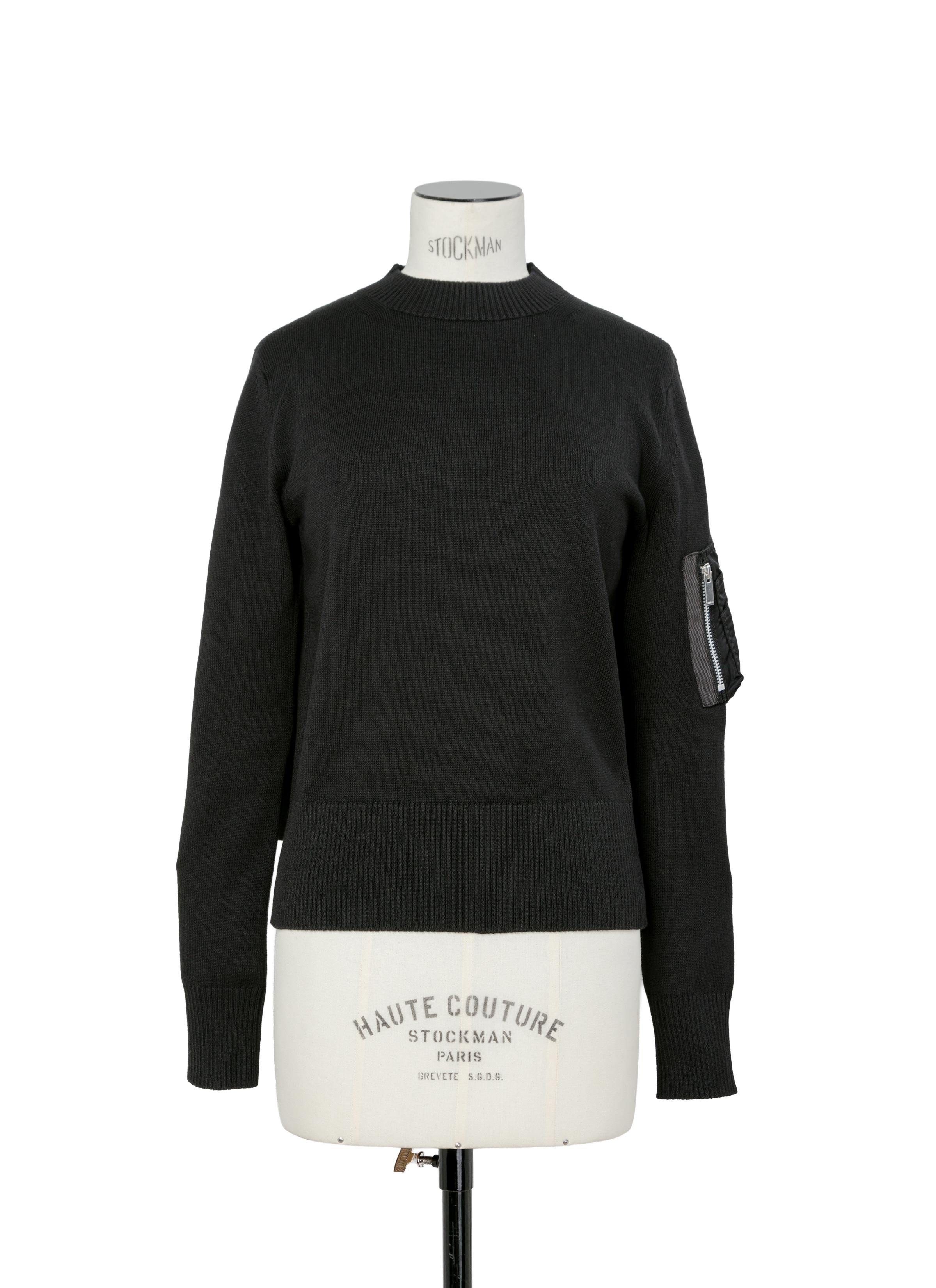 nylon-twill-x-cotton-knit-pullover