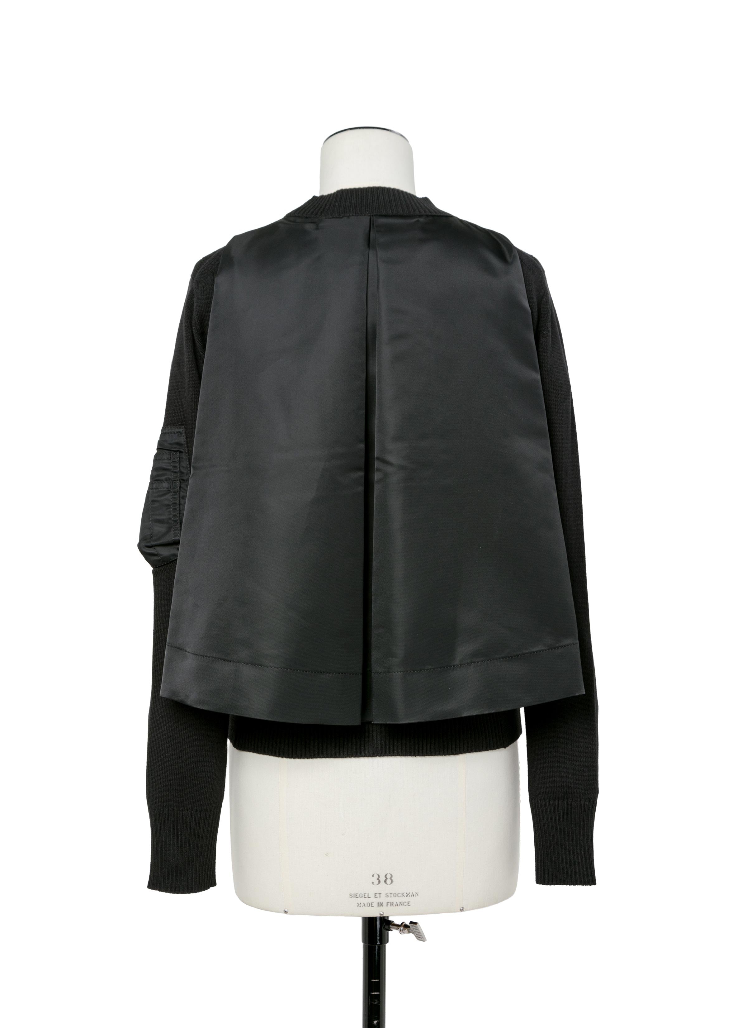 nylon-twill-x-cotton-knit-pullover