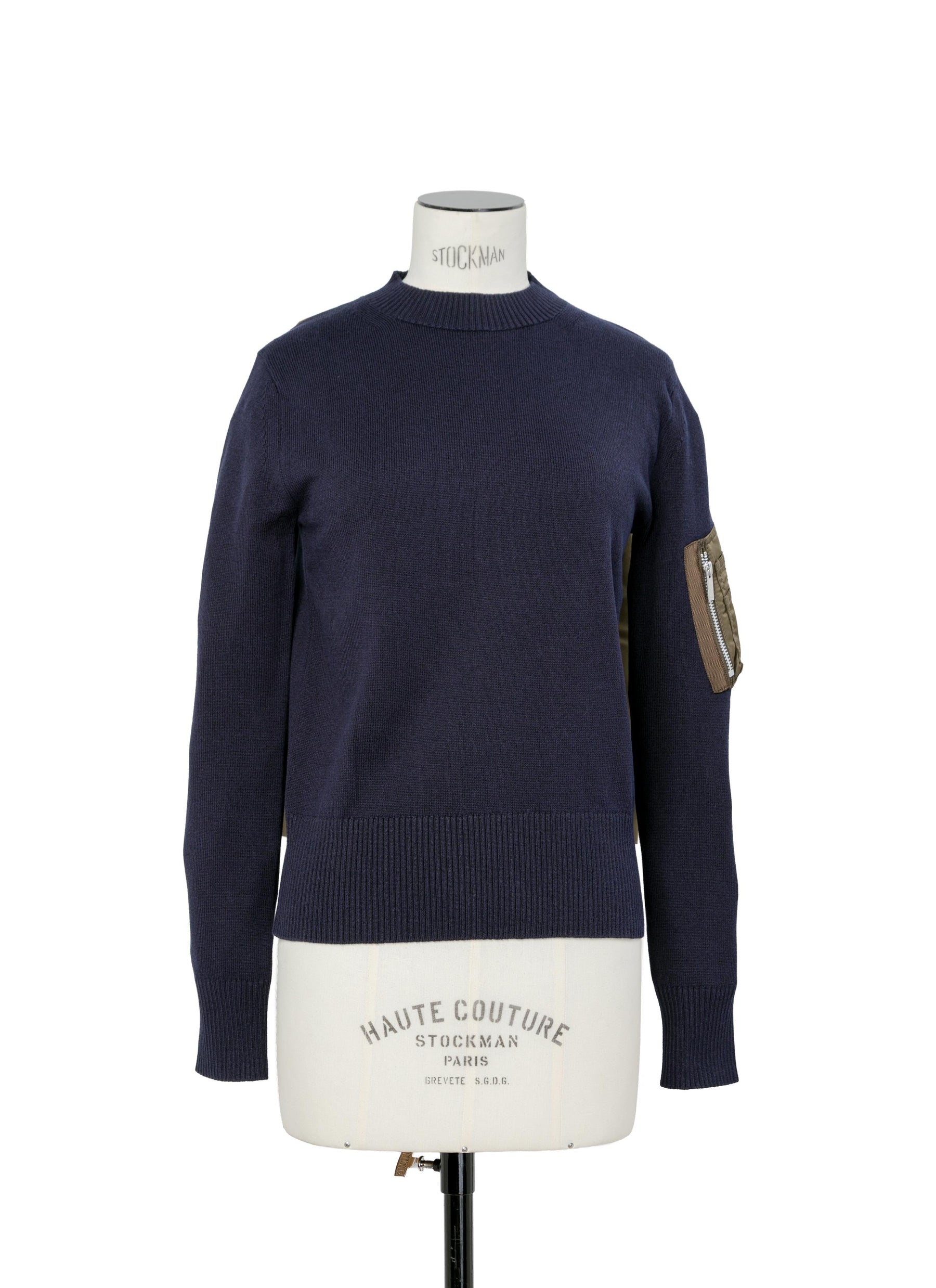 Nylon Twill X Knit Pullover main image 1