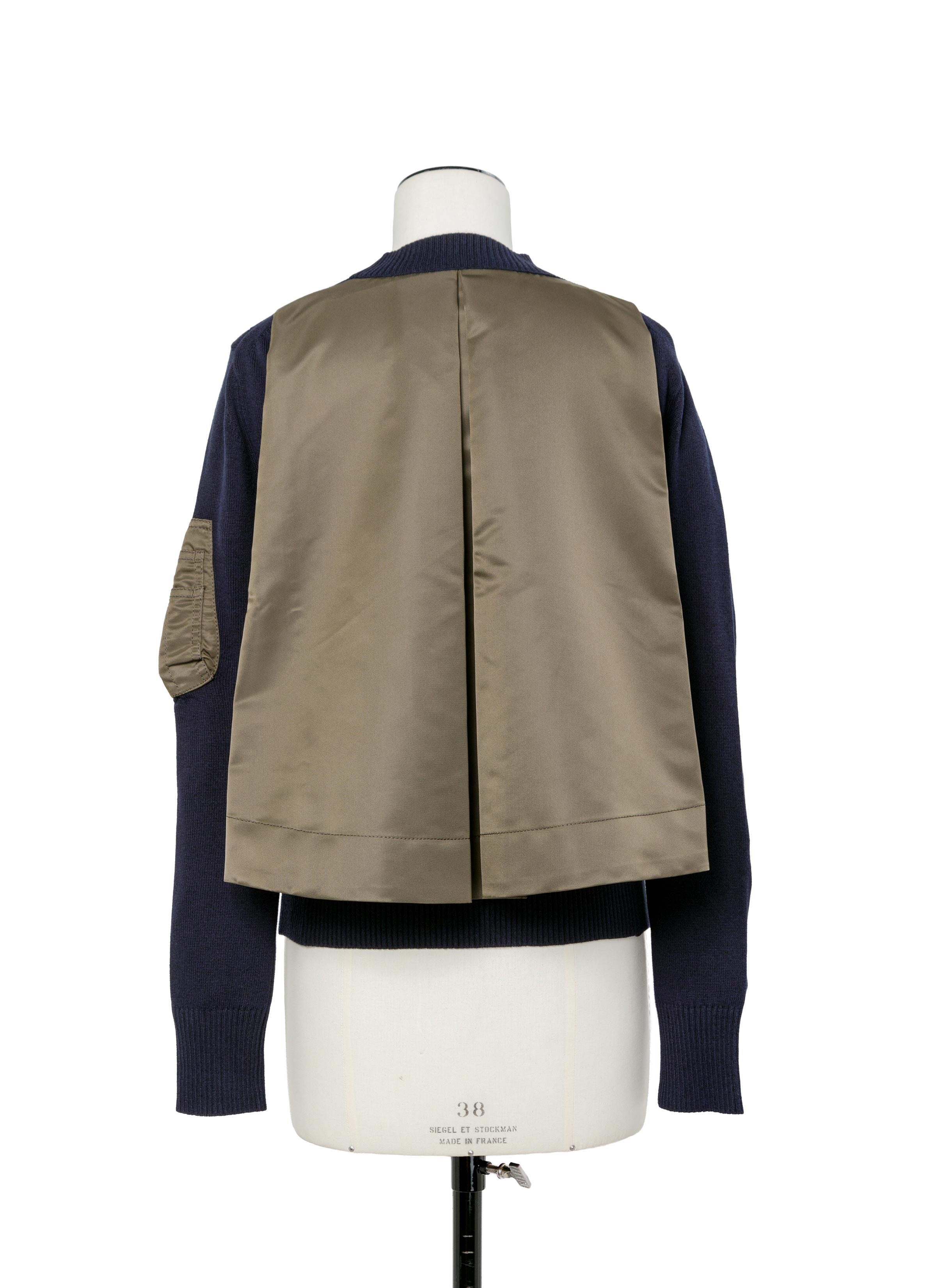 nylon-twill-x-cotton-knit-pullover