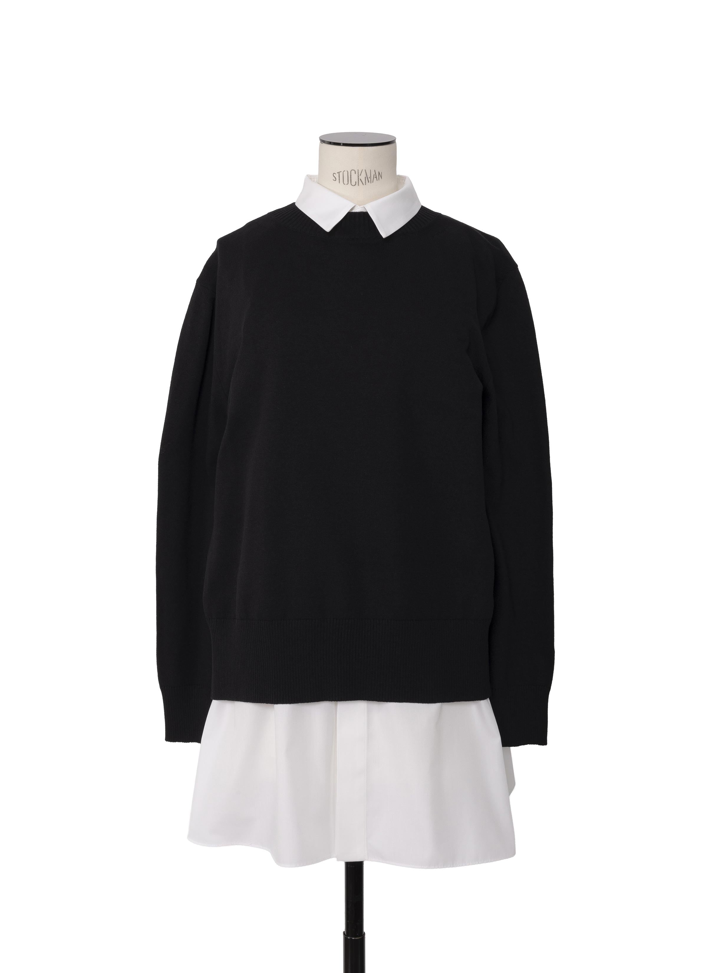 poplin-x-cotton-knit-dress