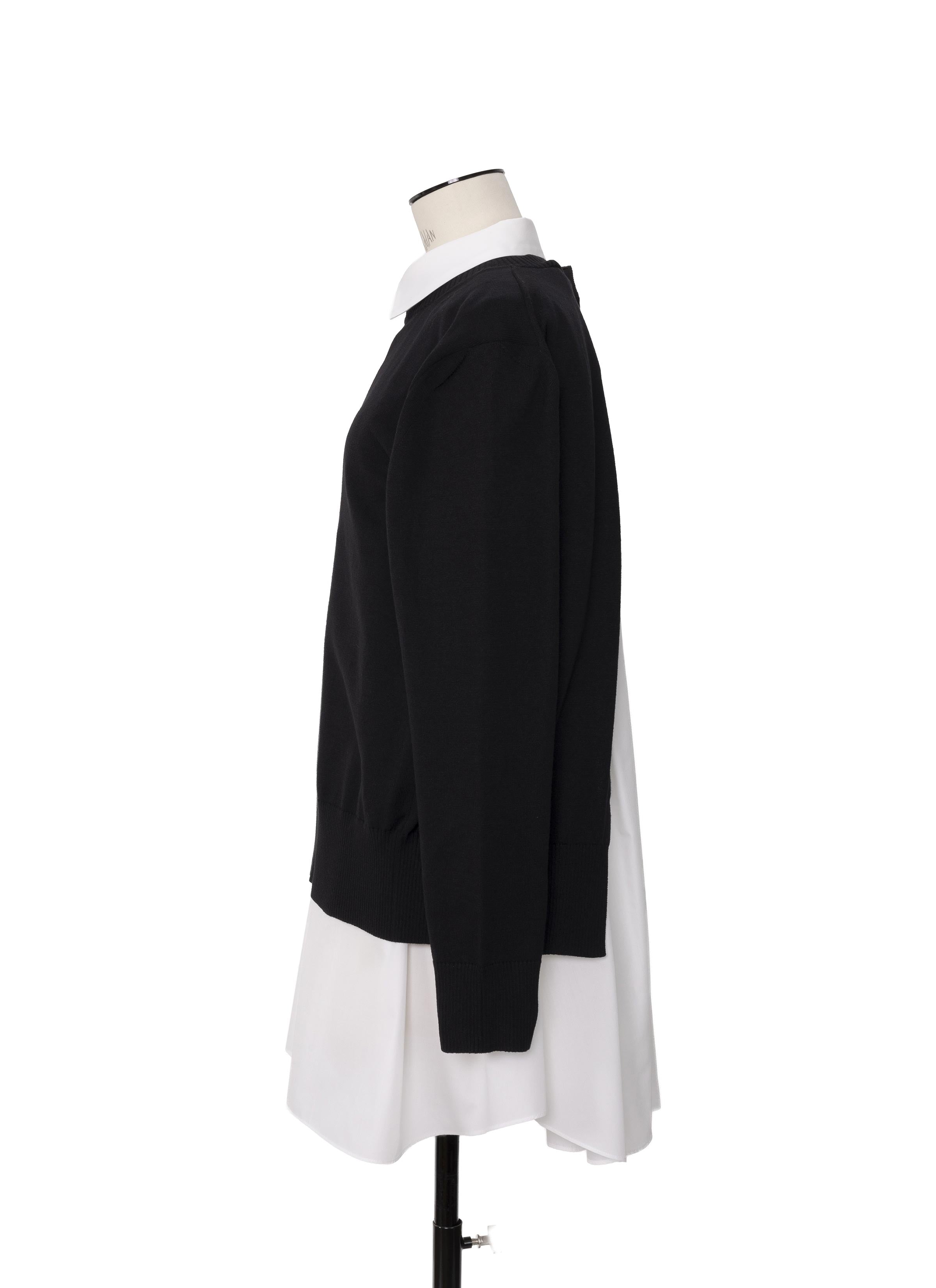 poplin-x-cotton-knit-dress