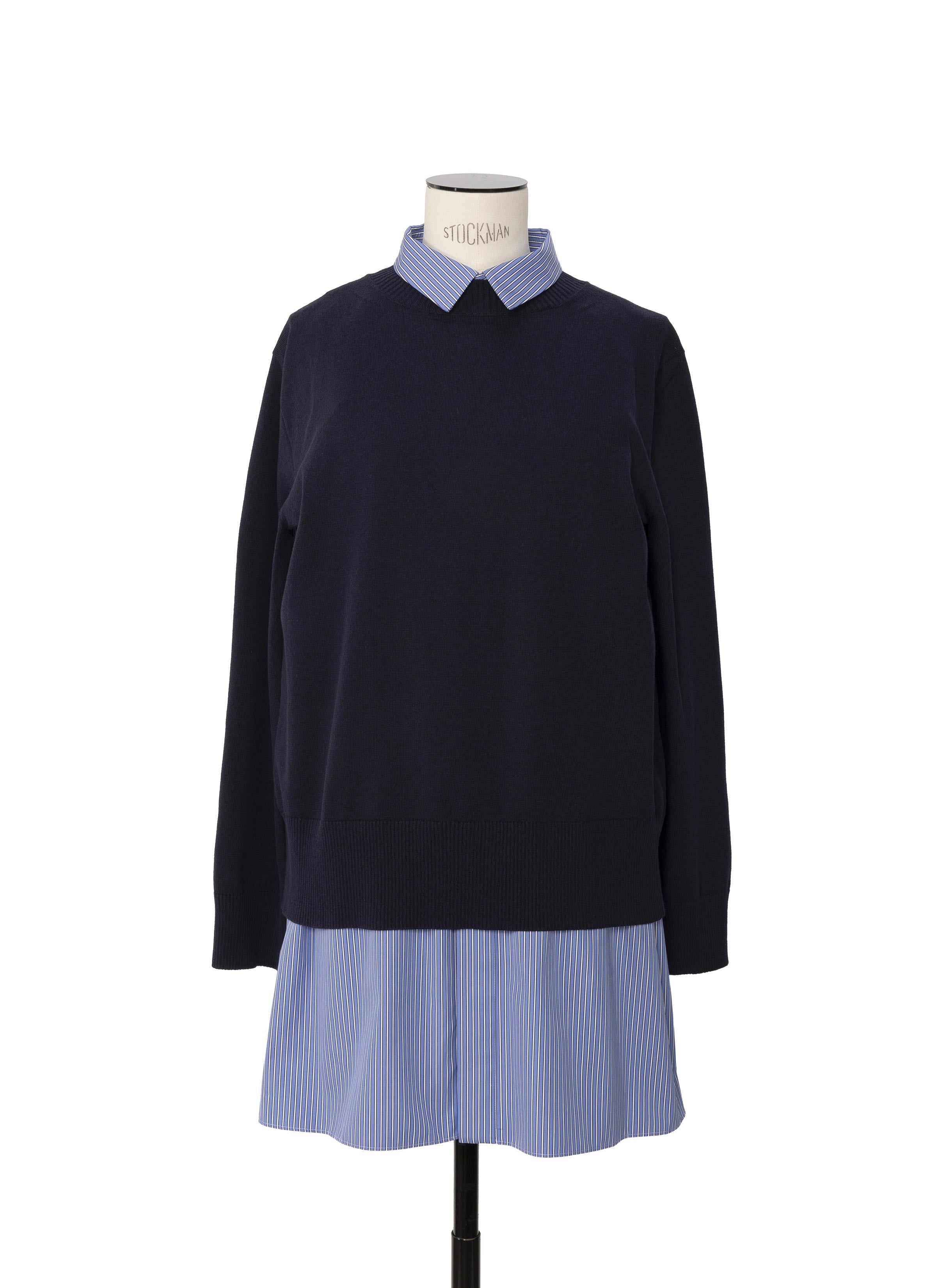 poplin-x-cotton-knit-dress