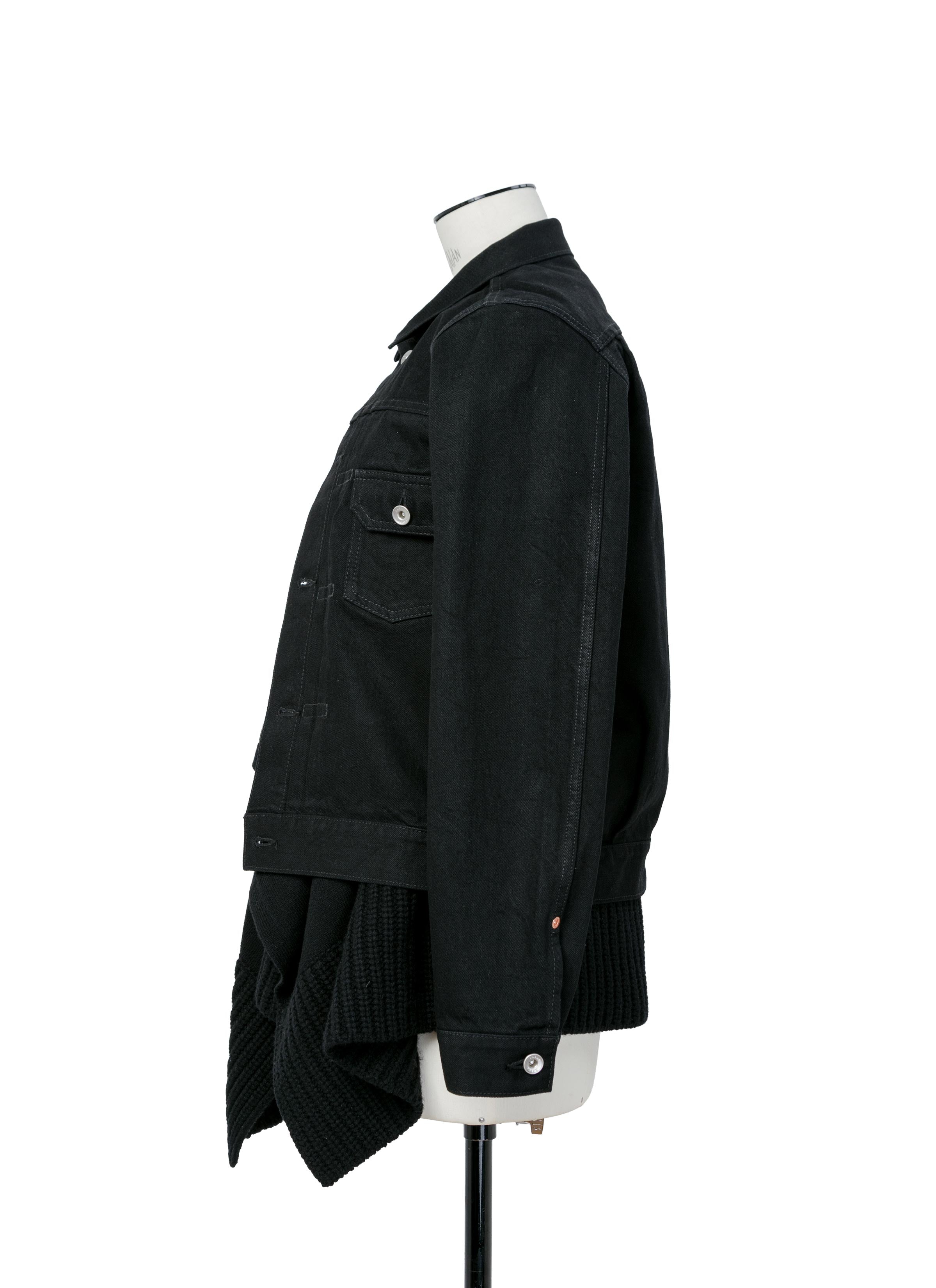 Denim x Wool Knit Jacket