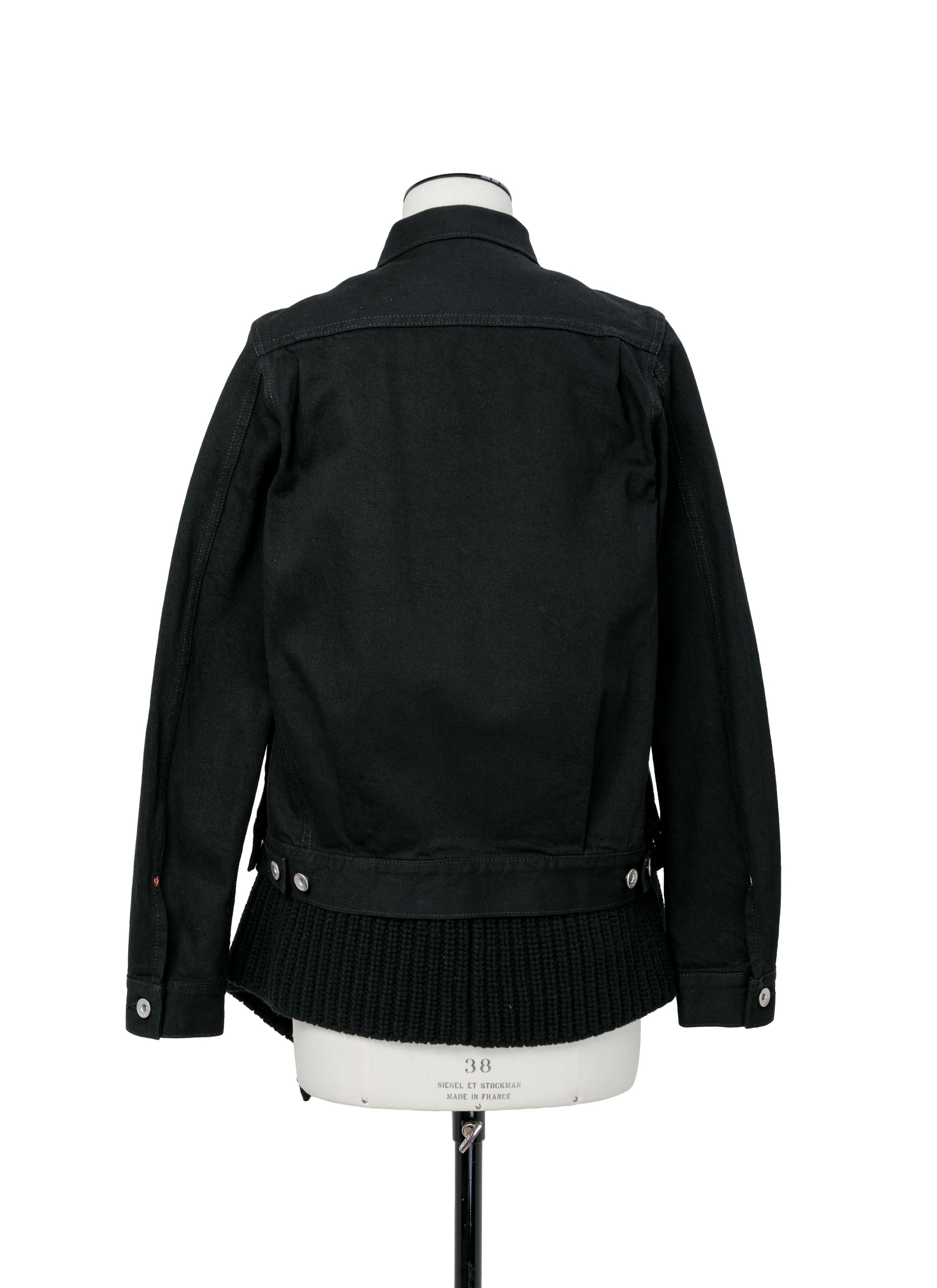 Denim x Wool Knit Jacket