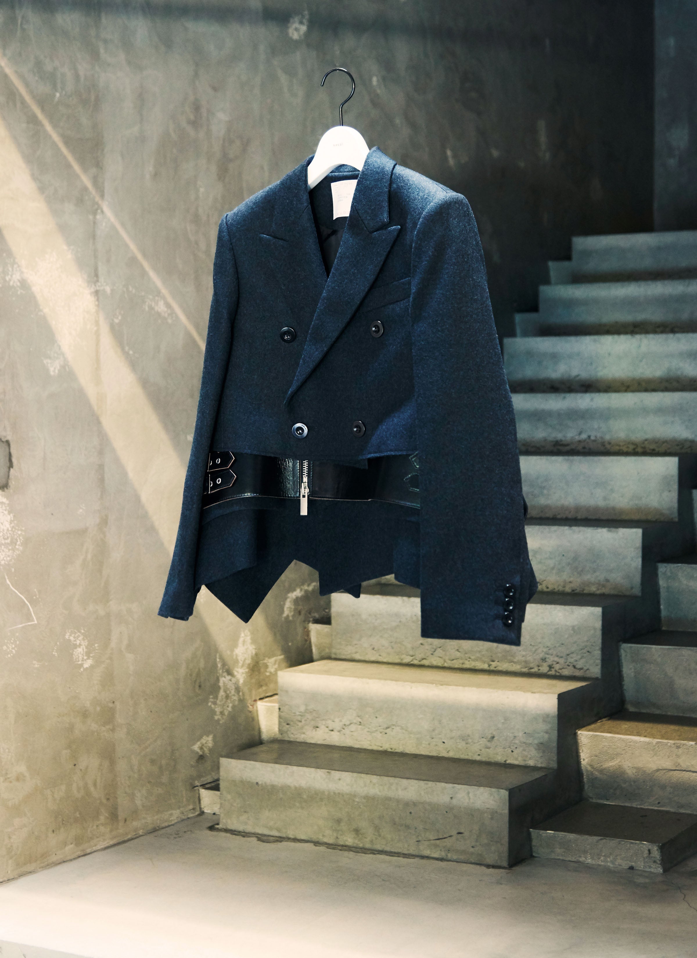 Wool Melton x Leather Jacket