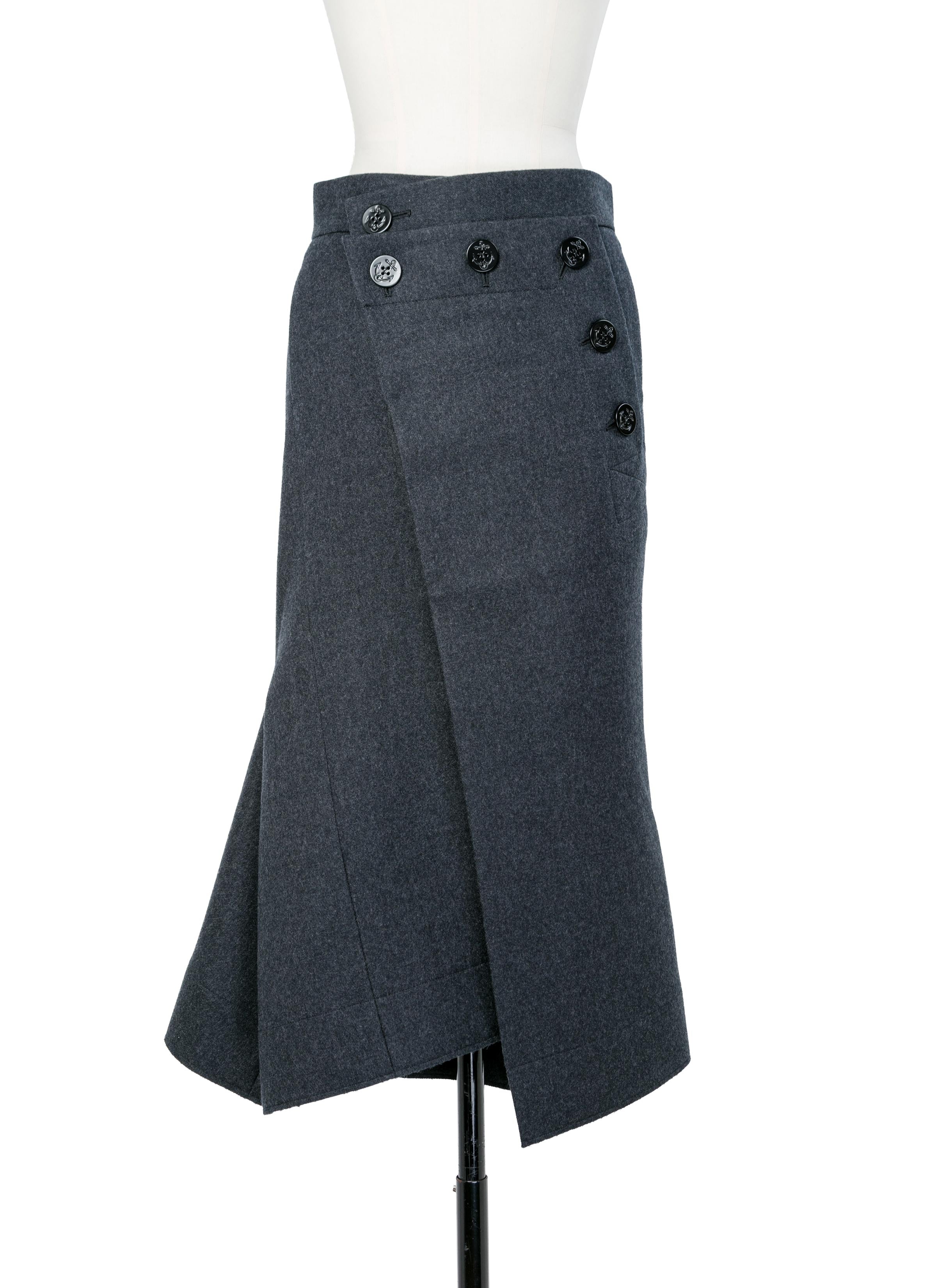 Wool Melton Skirt
