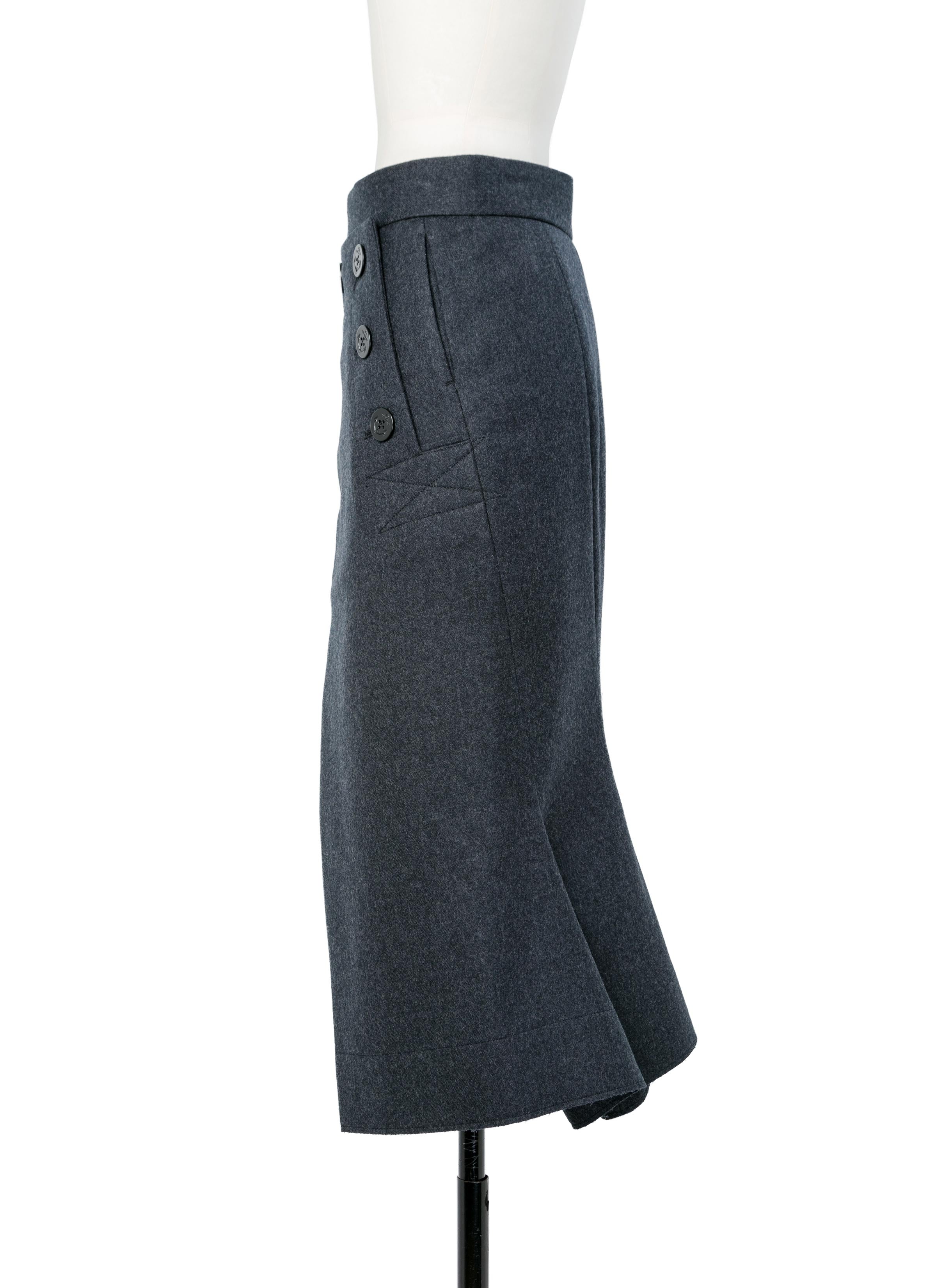 Wool Melton Skirt