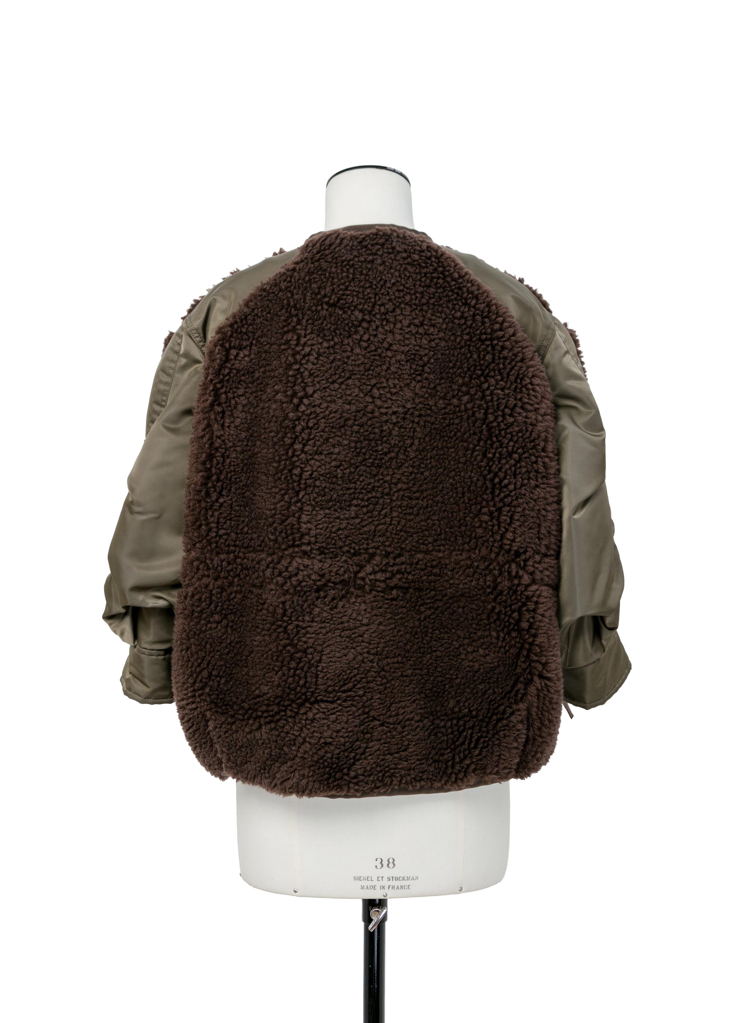 Faux Shearling x Nylon Twill Blouson
