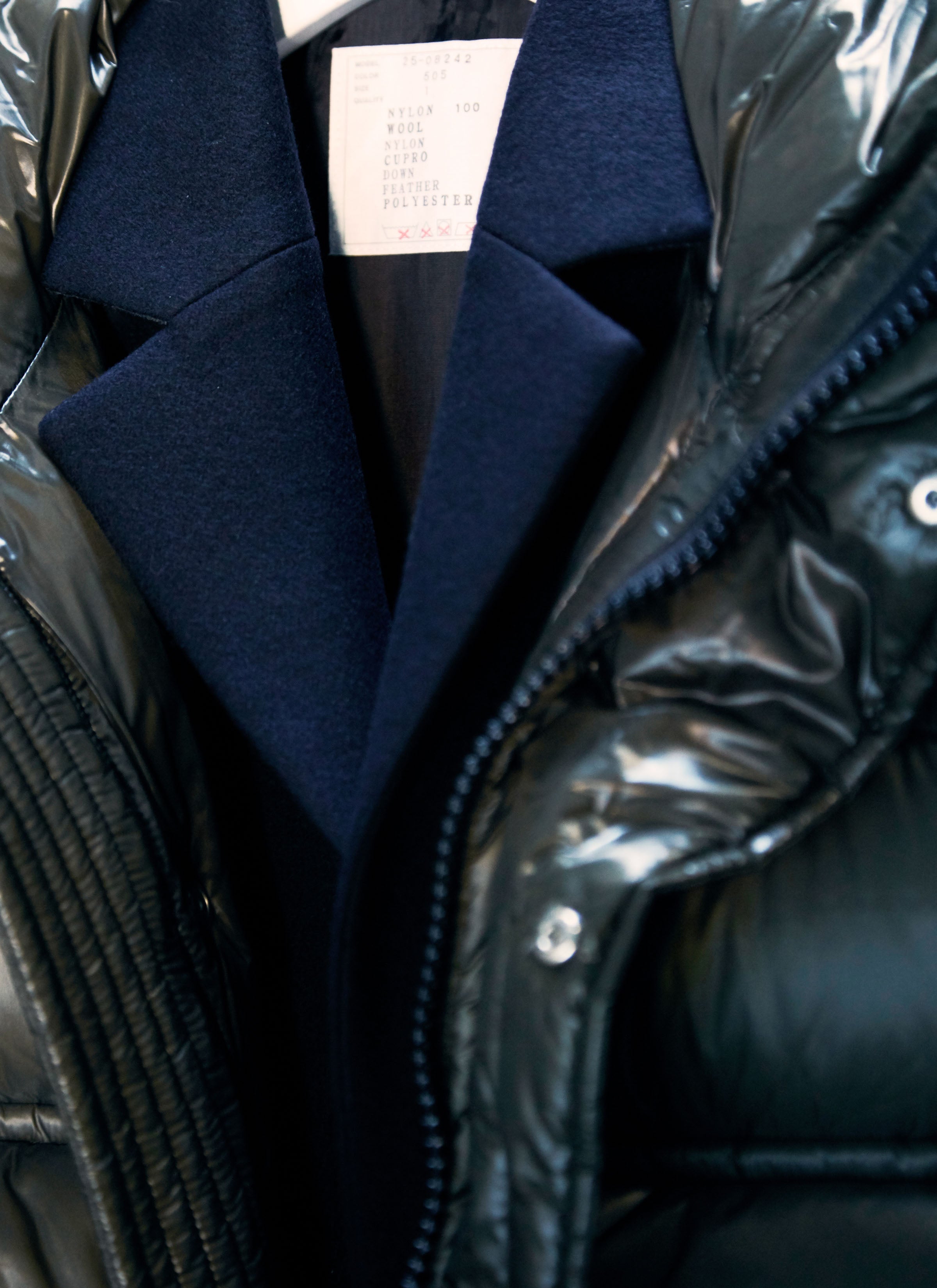Wool Melton x Puffer Blouson