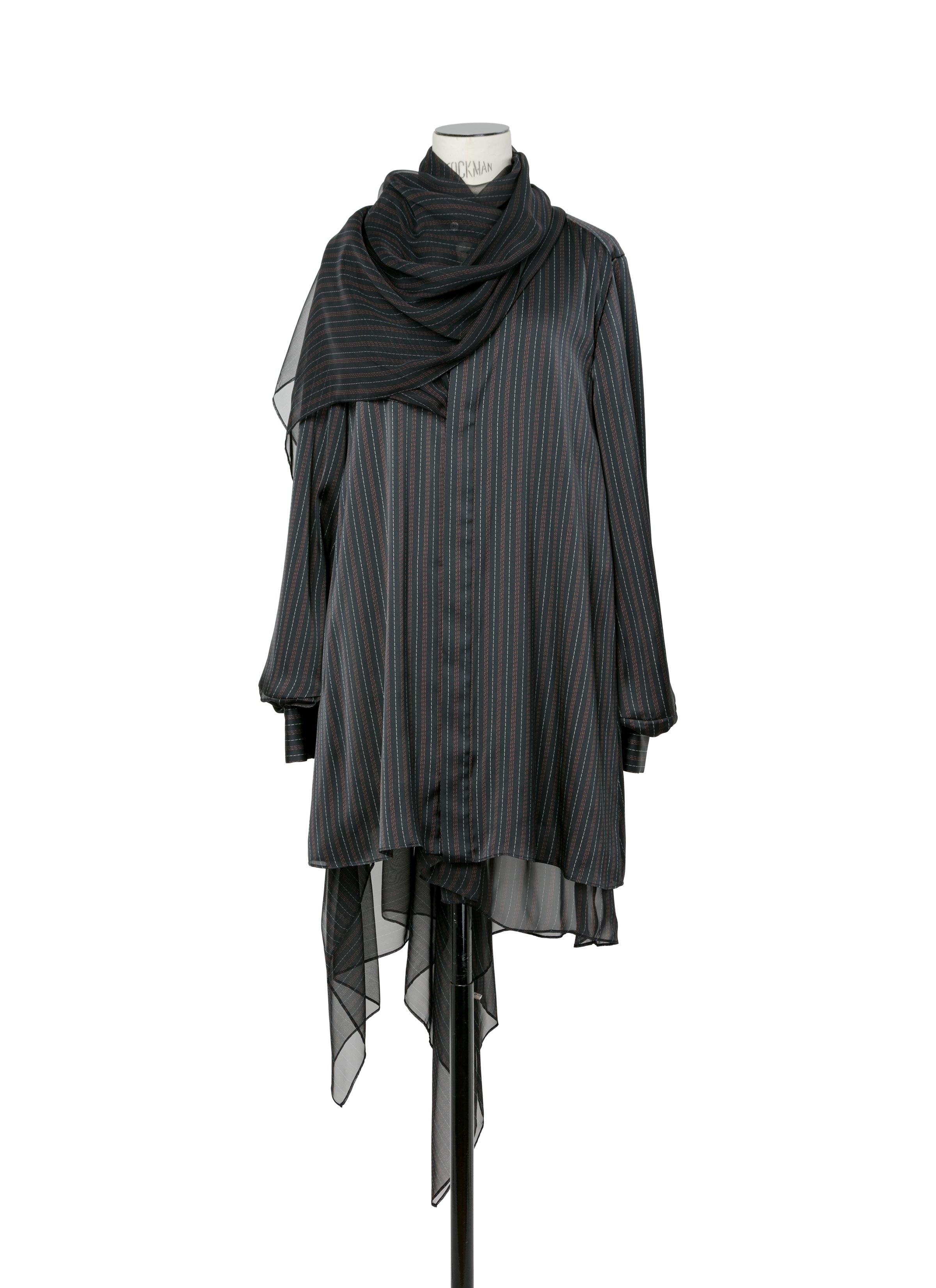 stripe-print-satin-dress