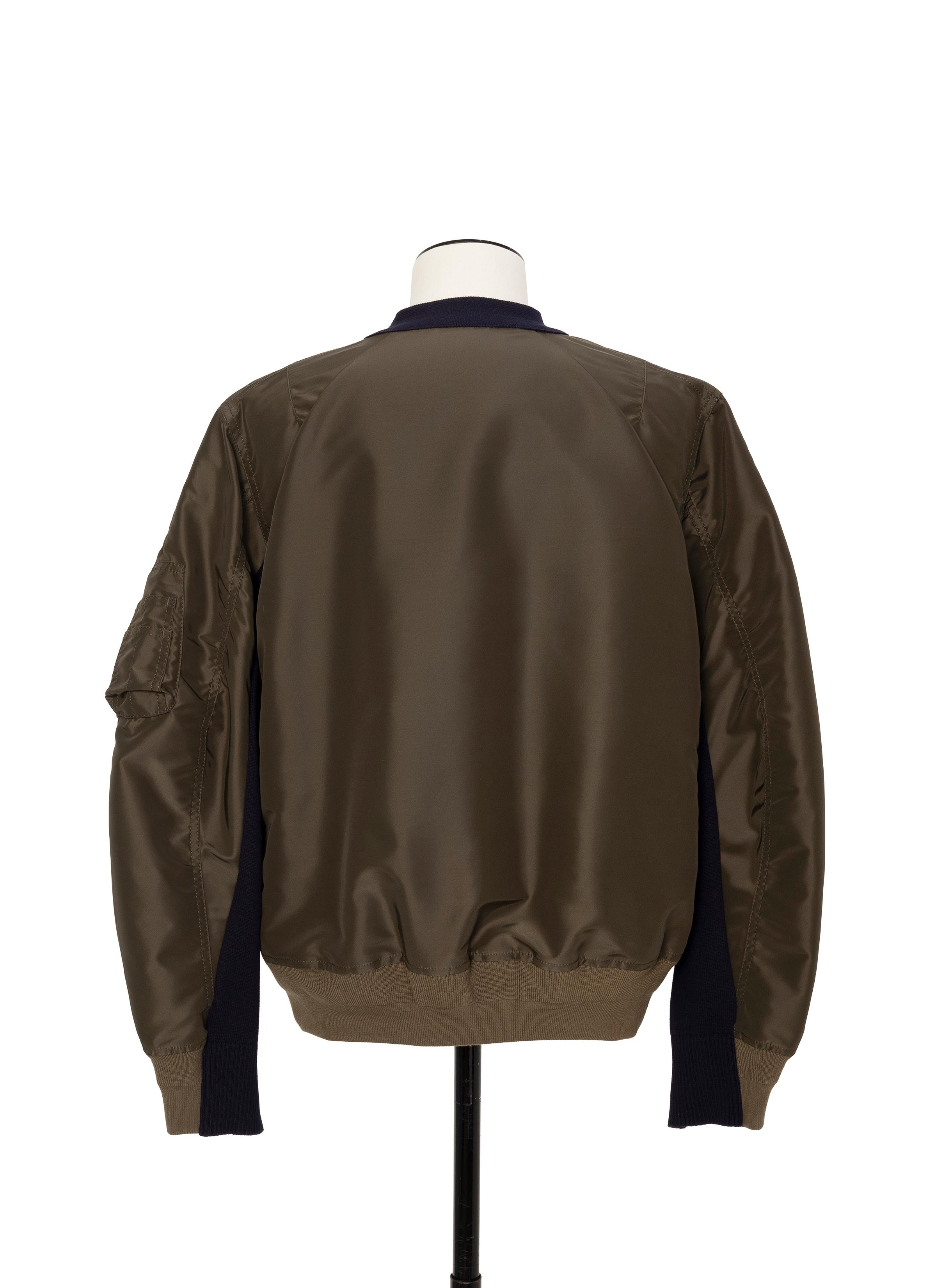 Nylon Twill x Knit Cardigan