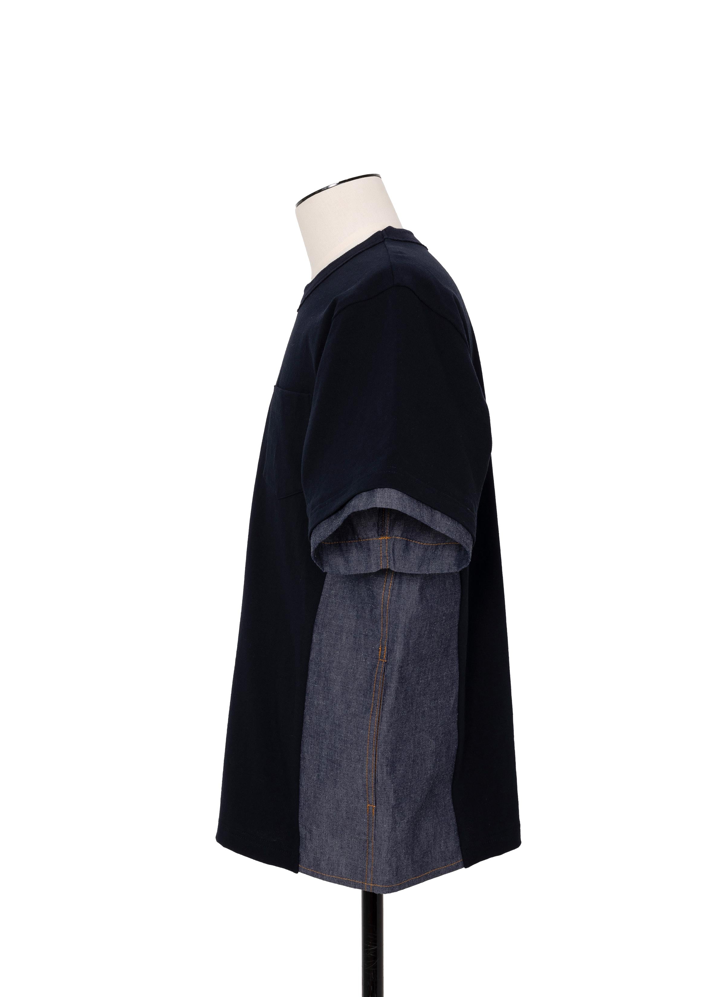 Light Weight Denim x Cotton Jersey T-Shirt | sacai Official Store