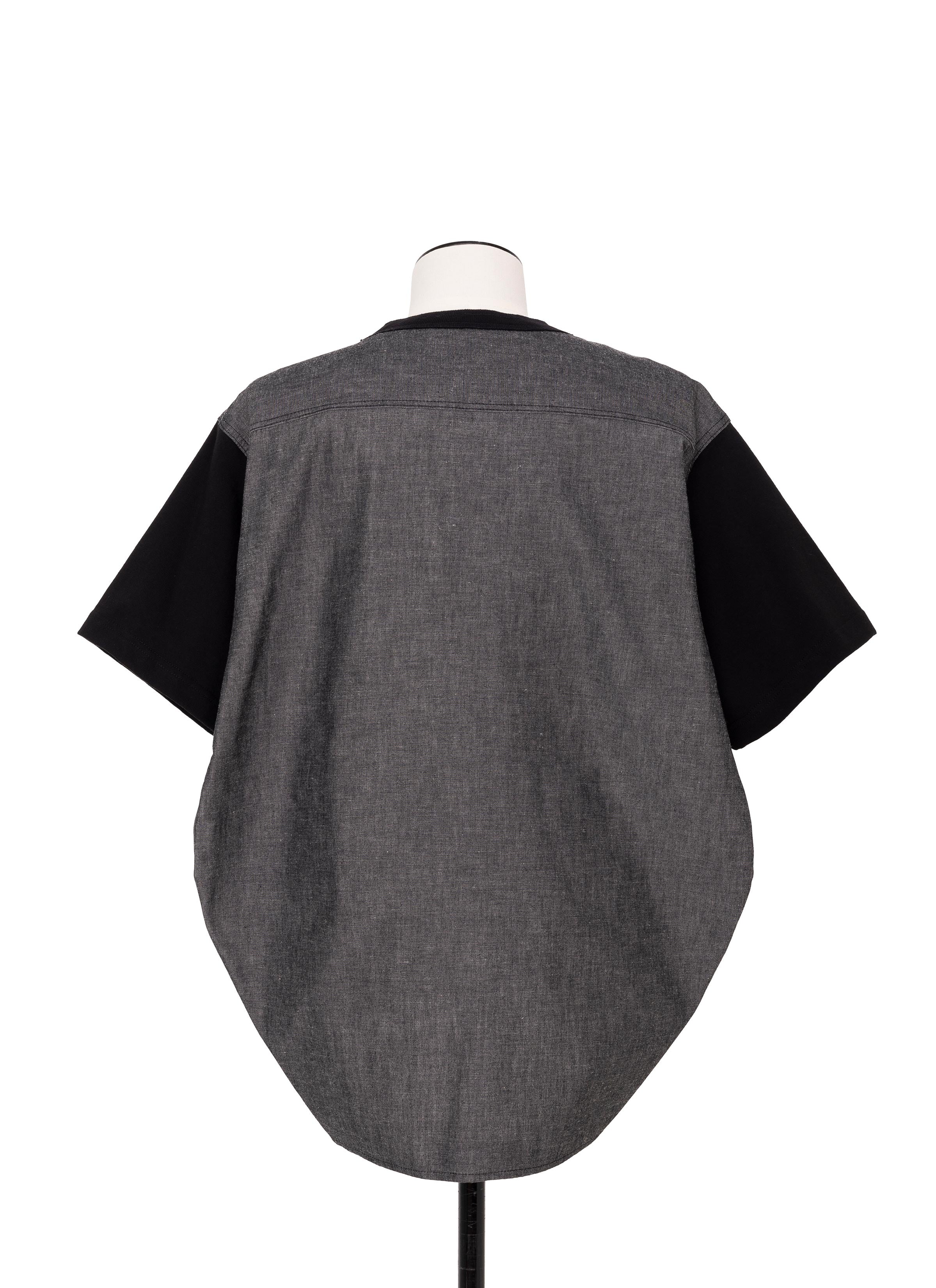 Light Weight Denim x Cotton Jersey T-Shirt