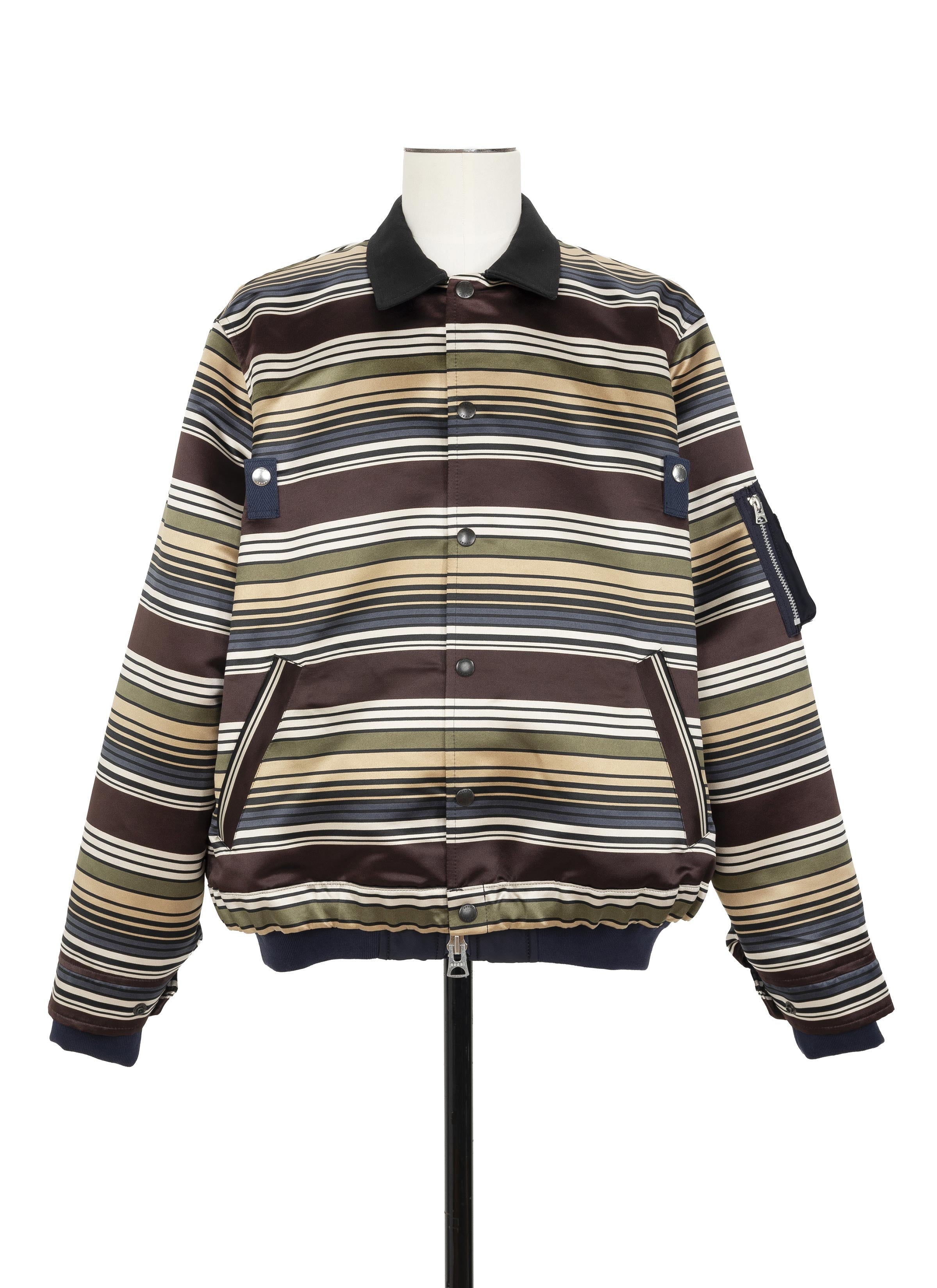 Horizontal Stripe Blouson