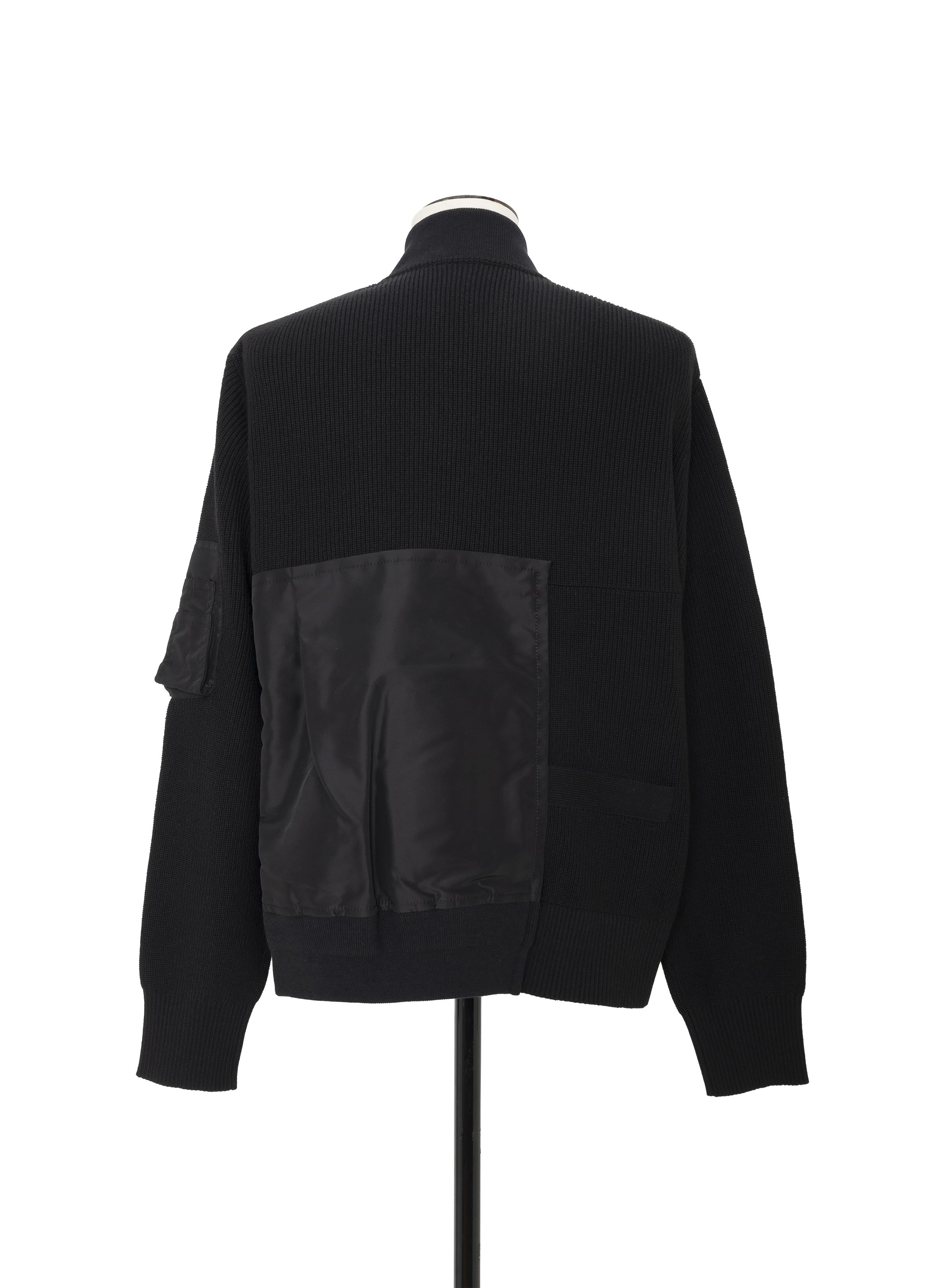 Nylon Twill x Knit Blouson