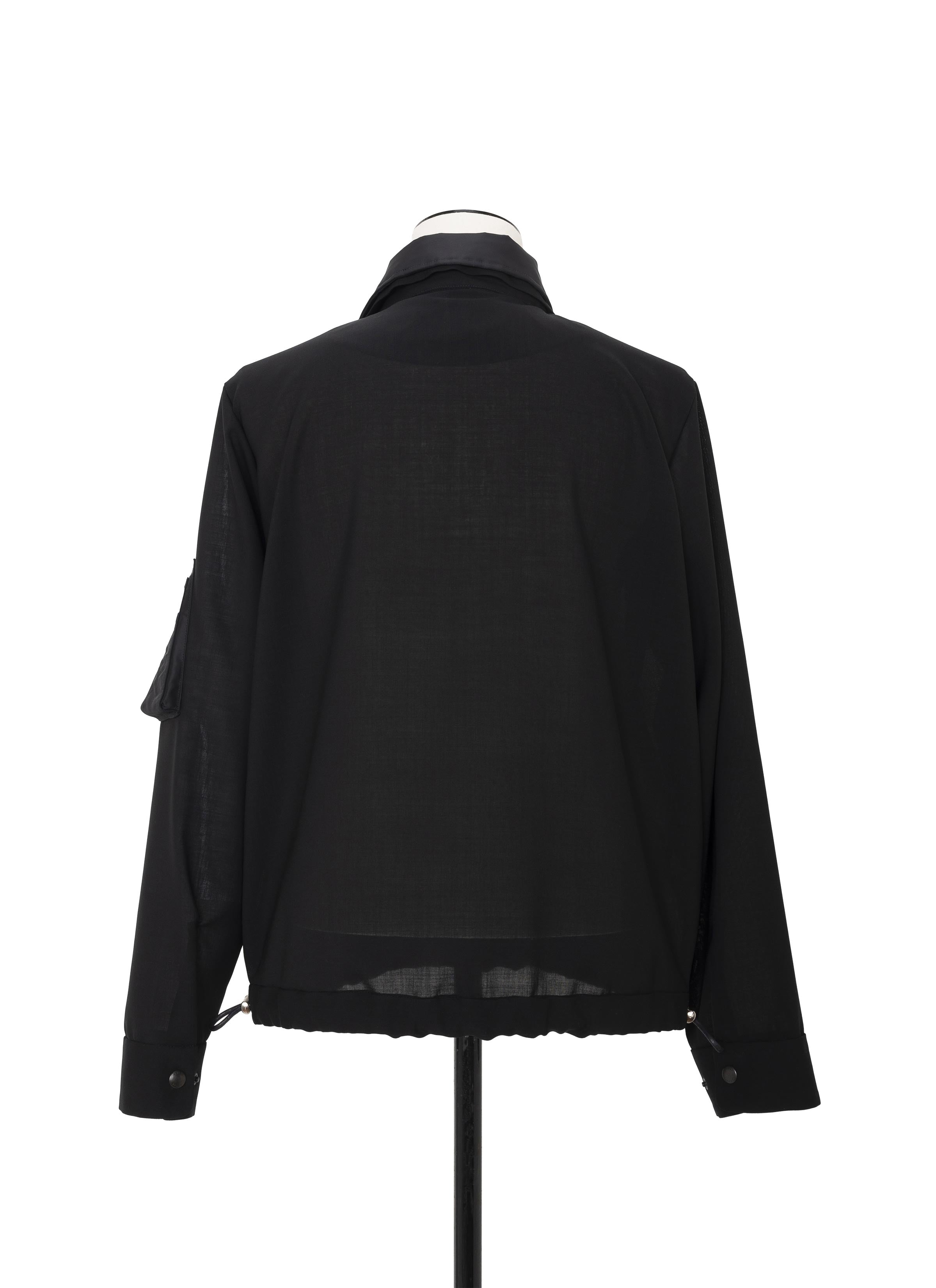 Wool Suiting x Nylon Twill Jacket