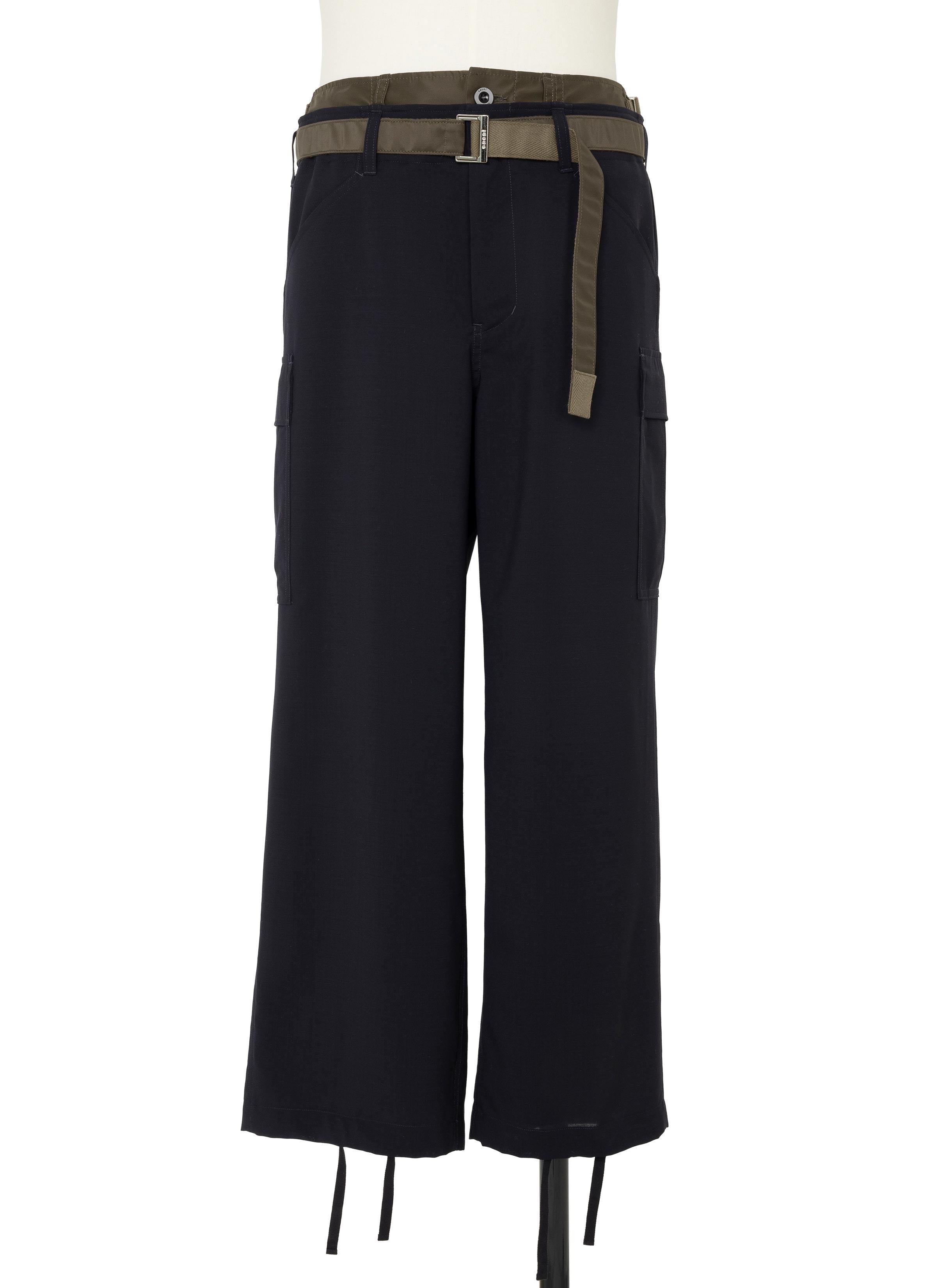 Wool Suiting x Nylon Twill Pants