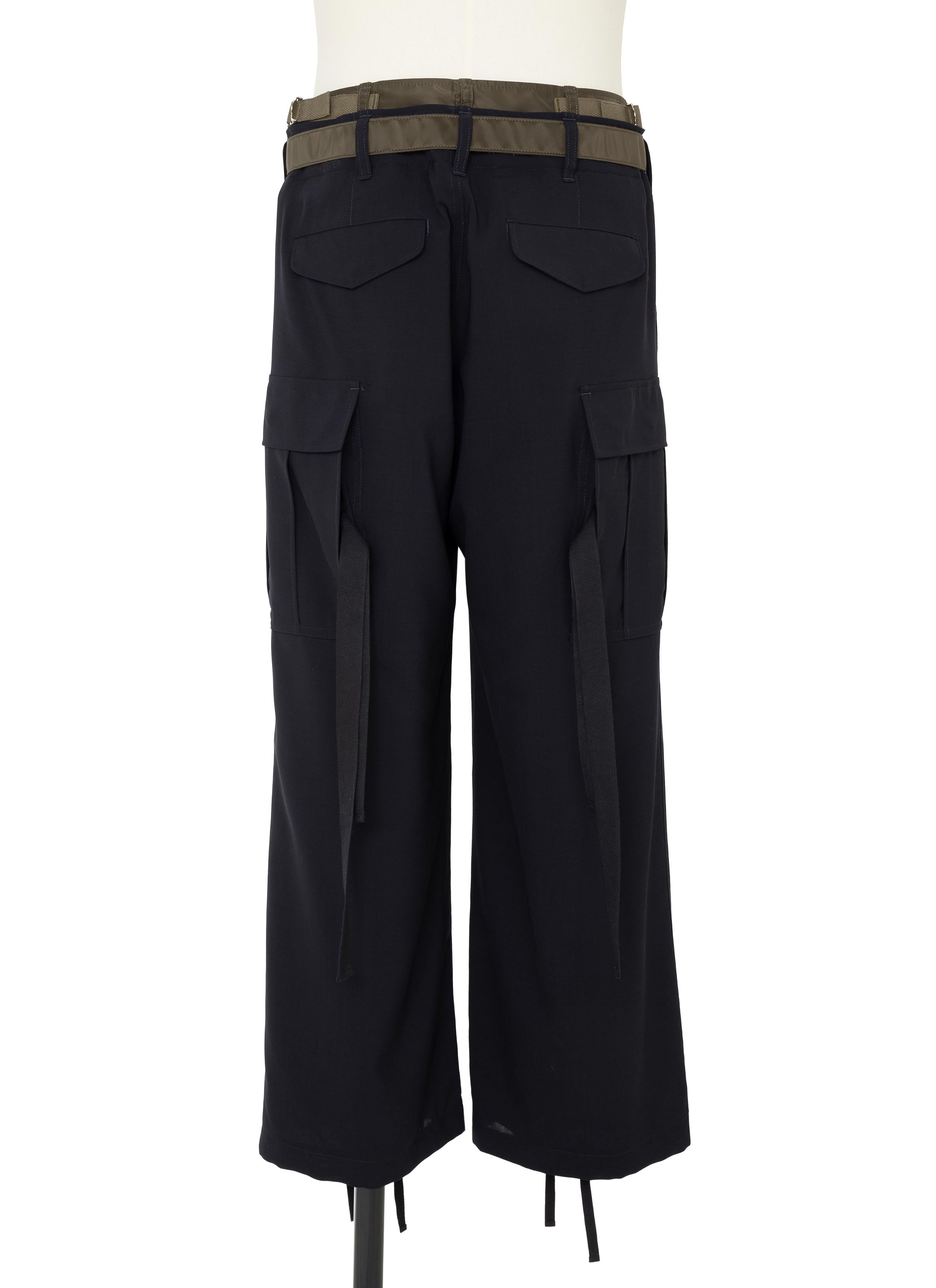 Wool Suiting x Nylon Twill Pants