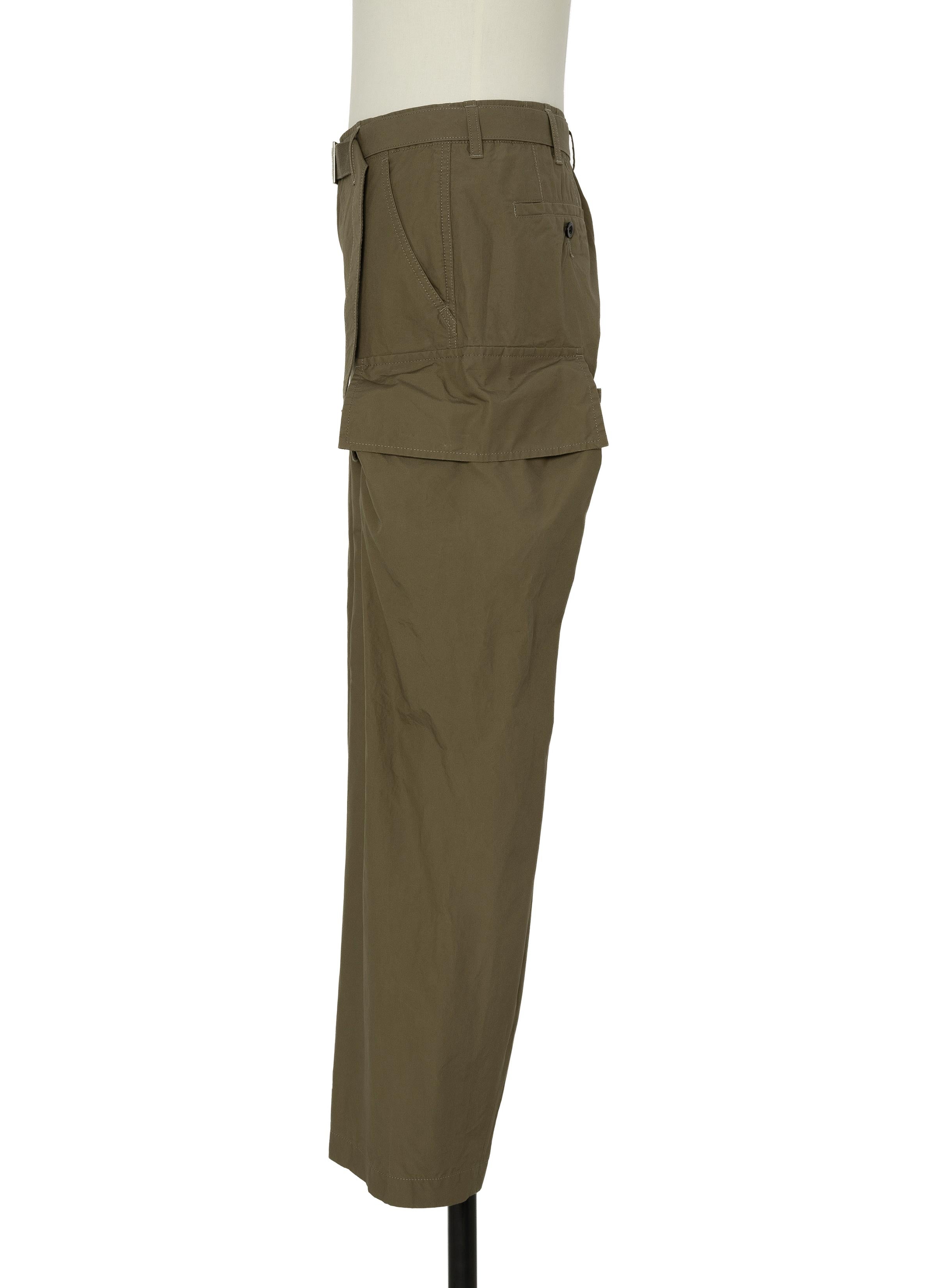 sacai サカイ /Cotton Weather Mix/ボトム/カーキ SACAI Cotton Weather Mix Pants グリーン(カーキ) - メルカリ