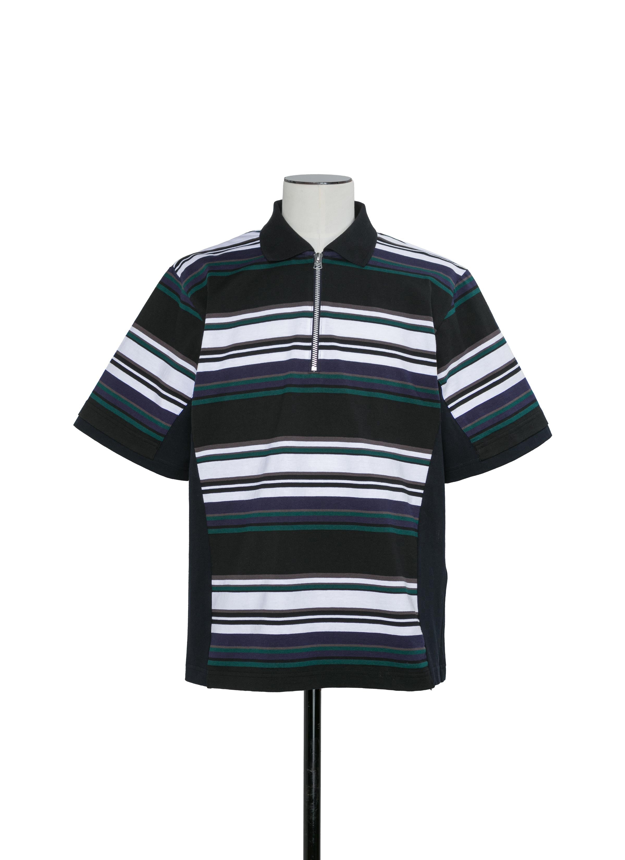 Stripe Cotton Jersey Polo Shirt