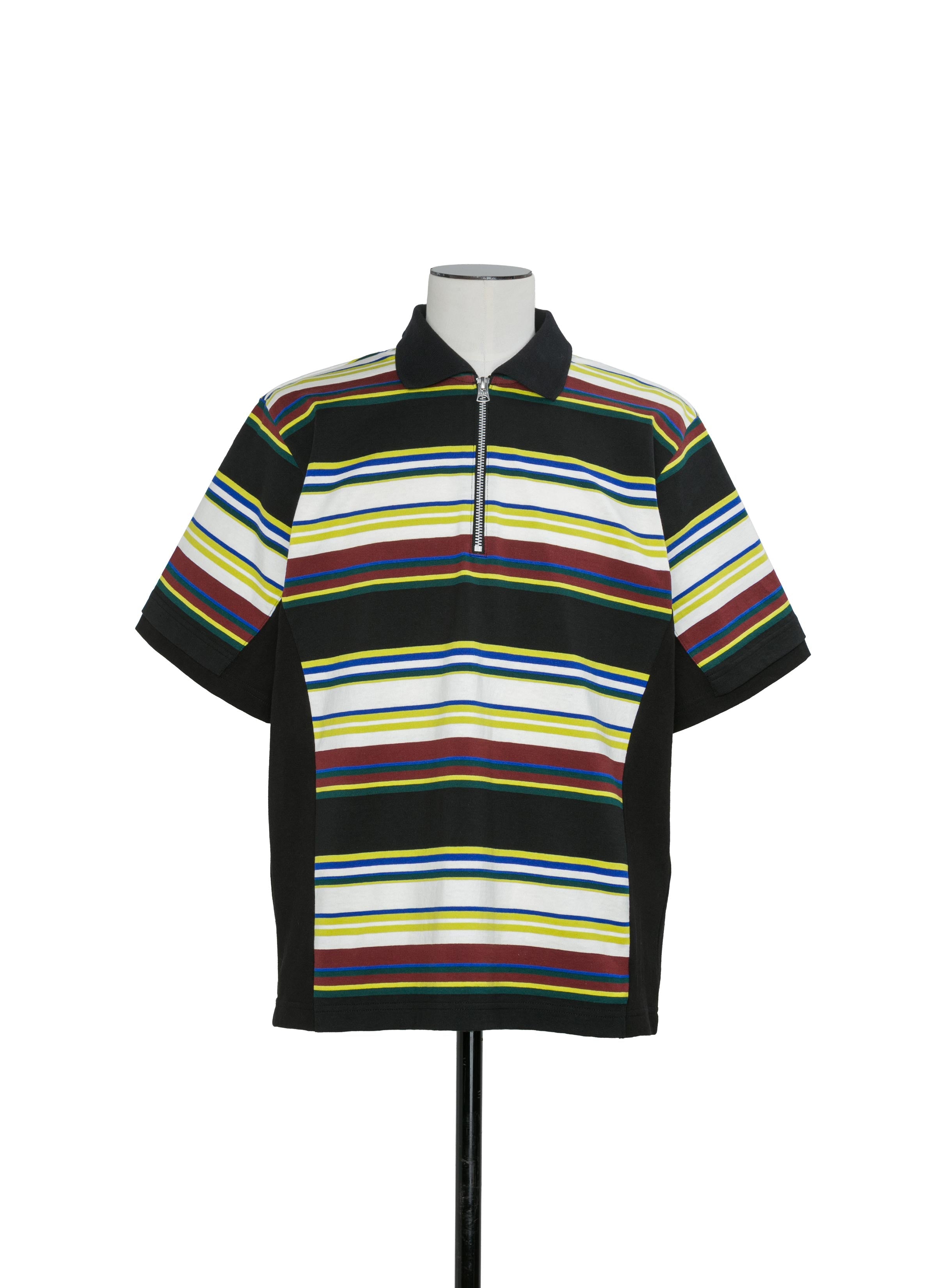 Stripe Cotton Jersey Polo Shirt