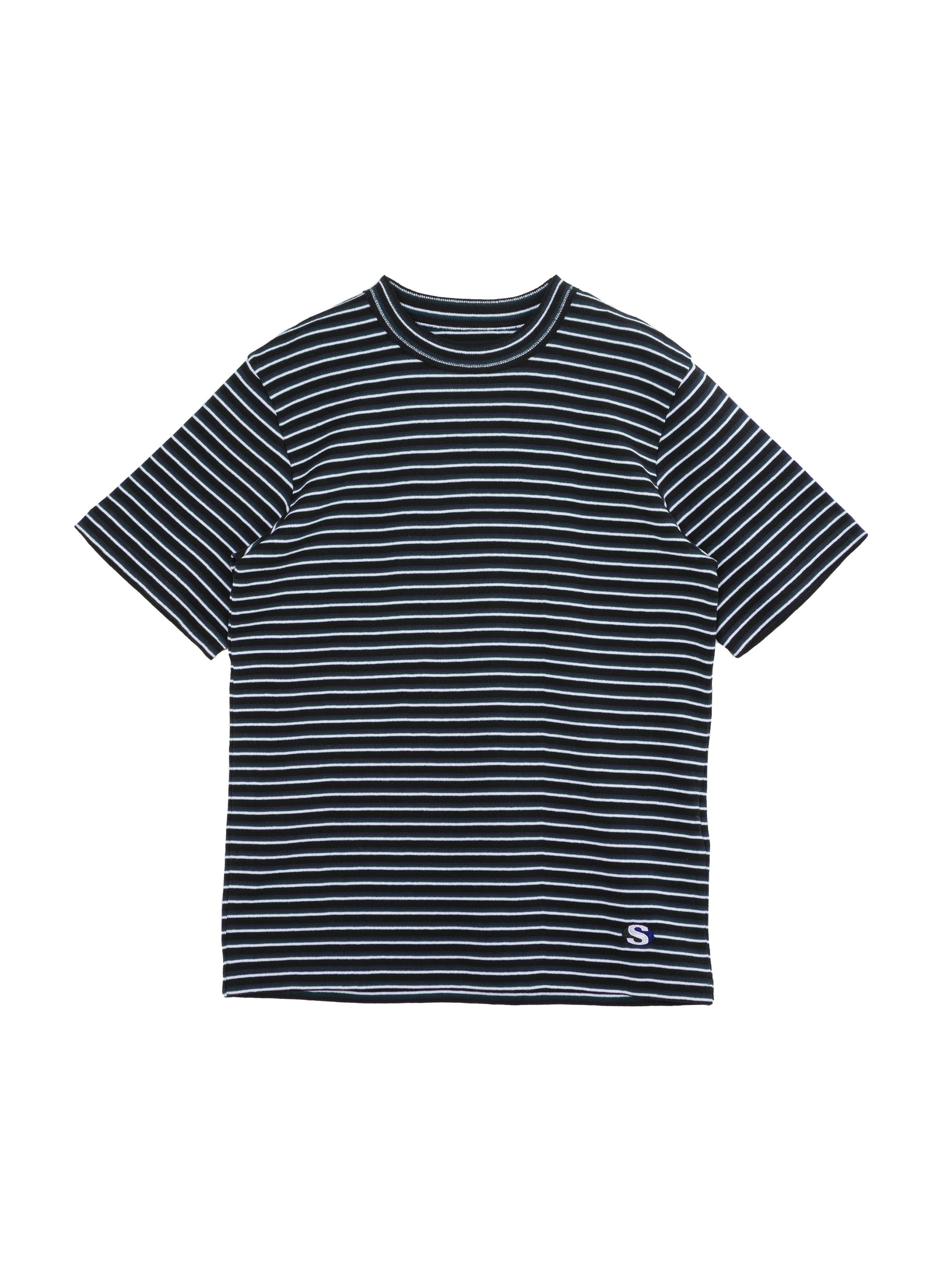 sacaiレイヤードデザイン半袖Tシャツ 黒とストライプ Chalk Stripe Shirt | sacai Official Store サカイ オフィシャル