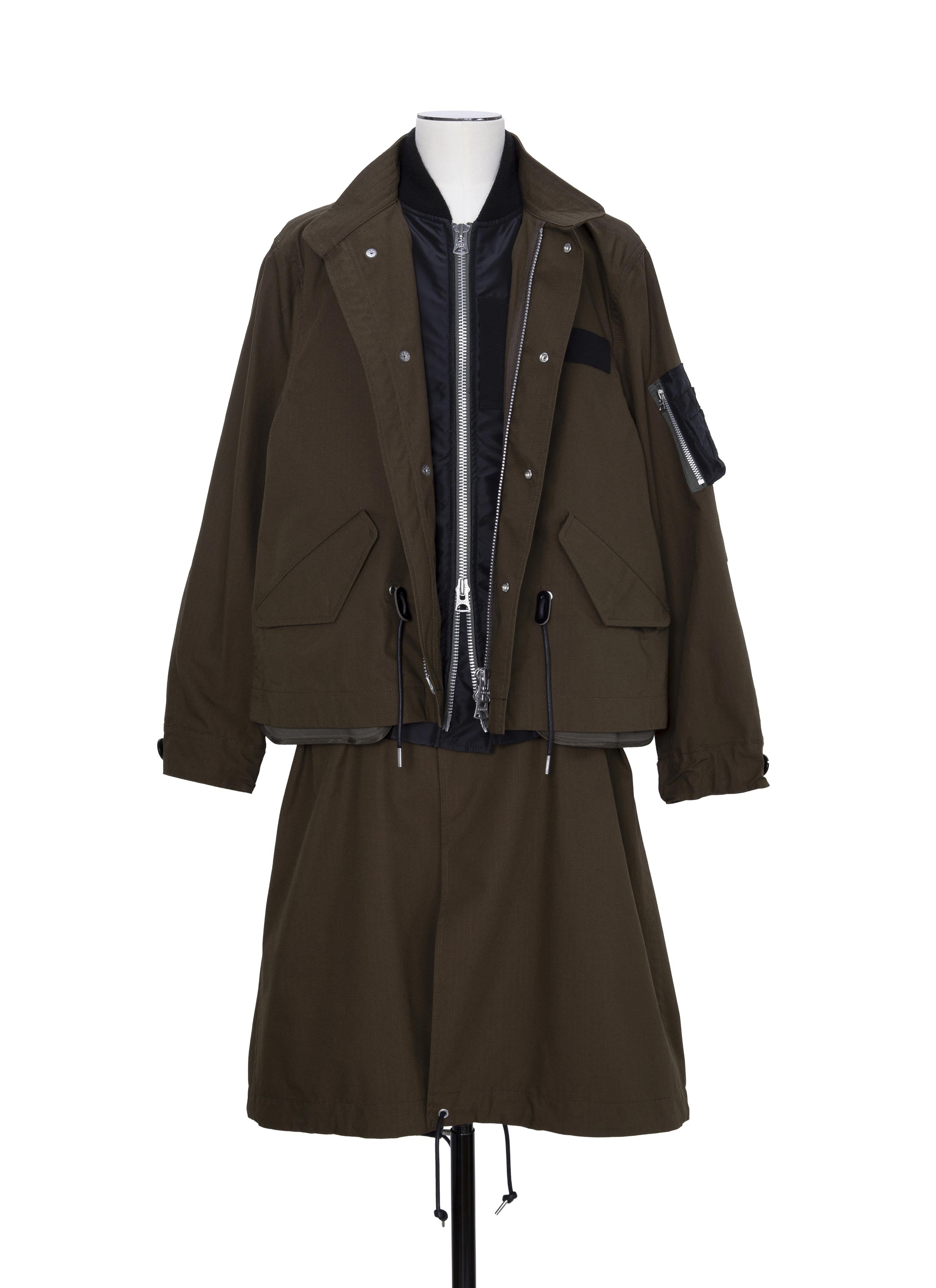 Nylon Twill x Rip Stop Coat