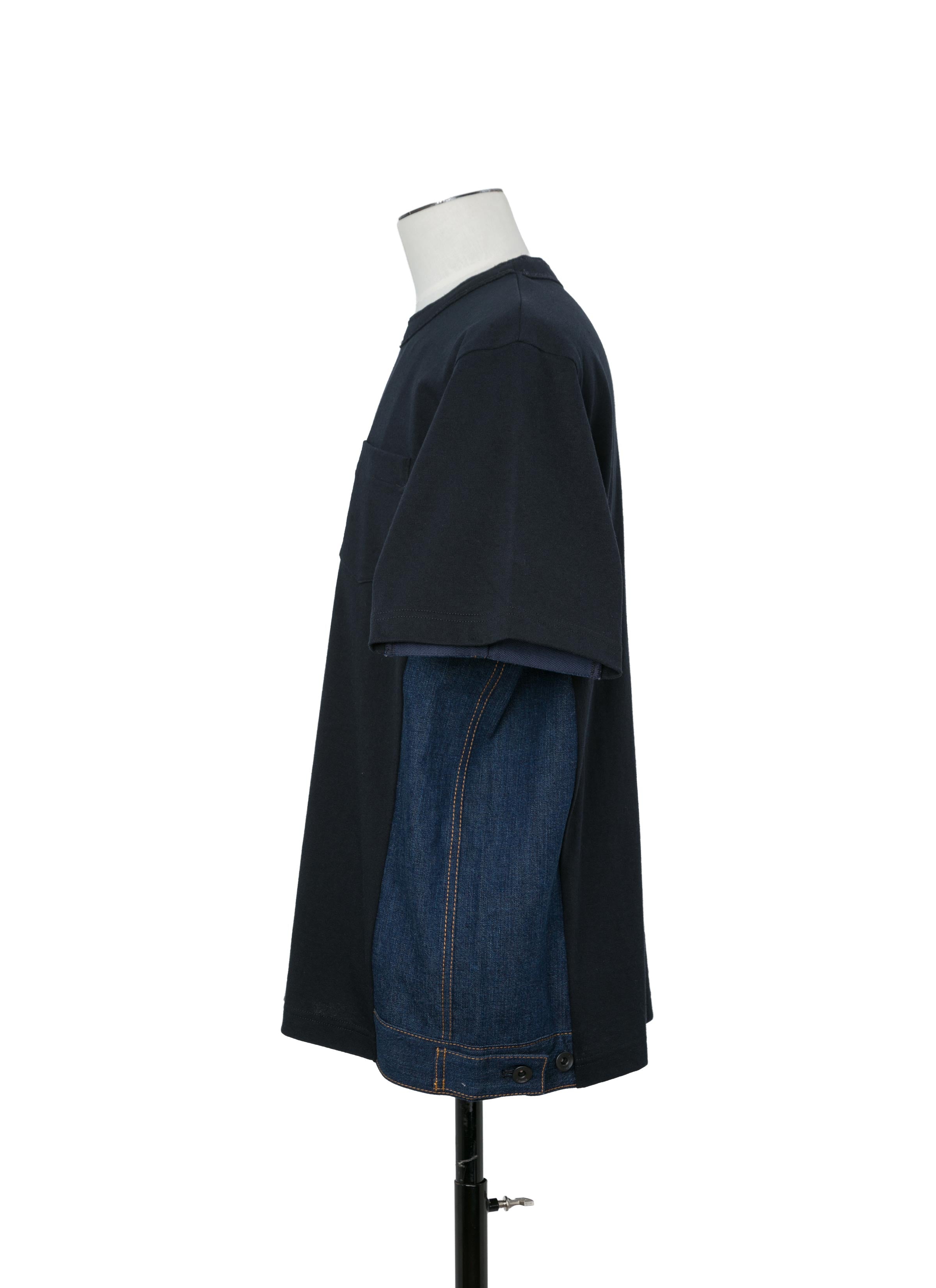 Denim x Cotton Jersey T-Shirt