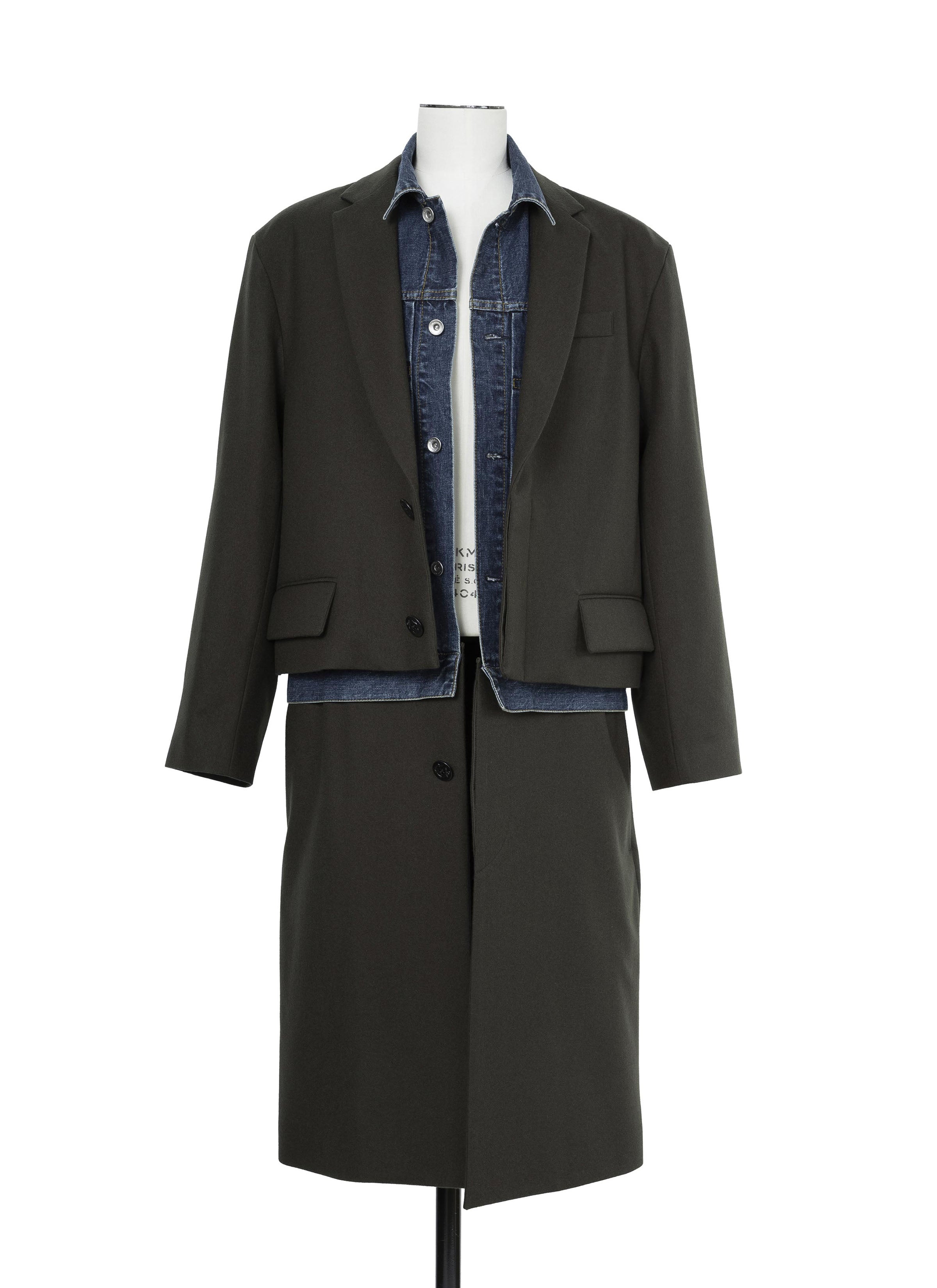 Wool Flannel x Denim Coat | sacai Official Store サカイ オフィシャル