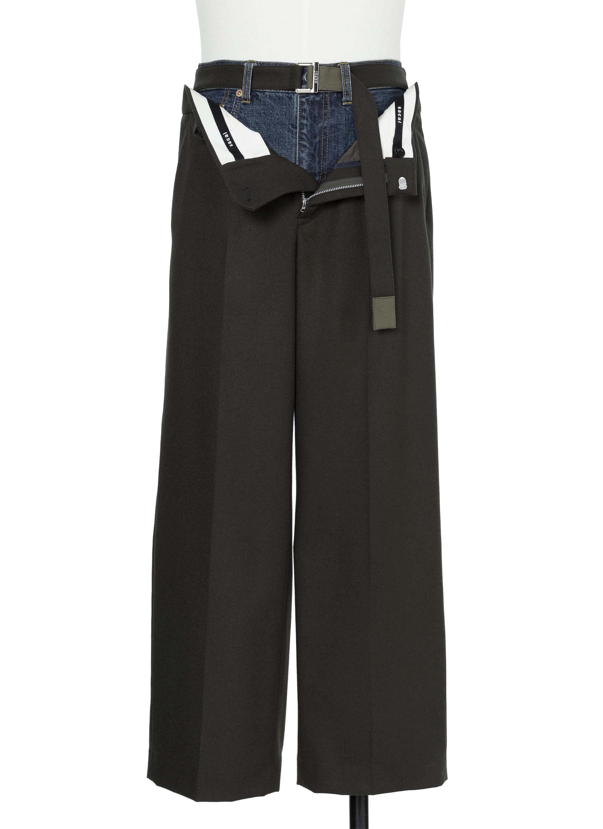 Wool Flannel x Denim Pants