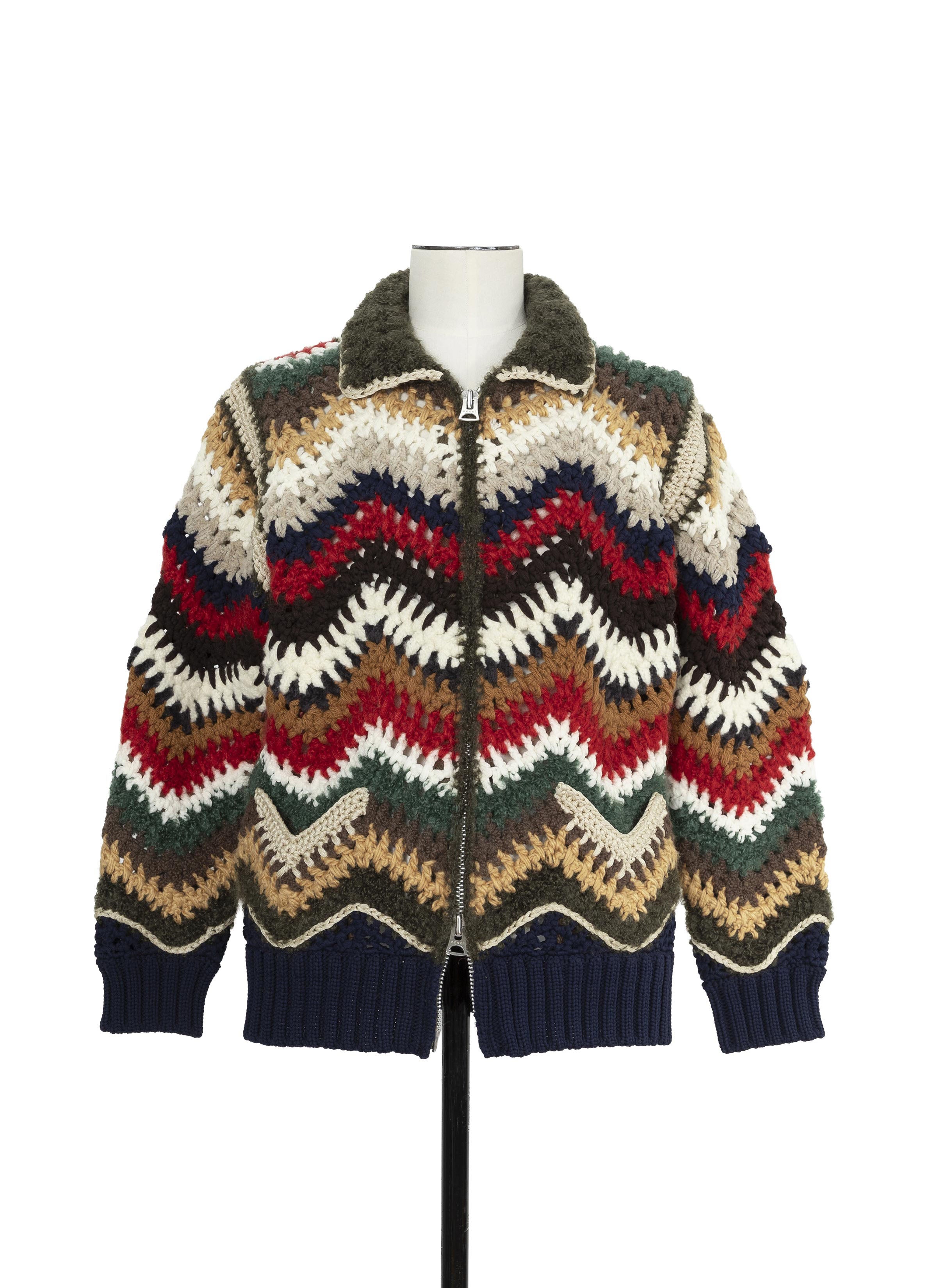 Mix Crochet Knit Blouson | sacai Official Store サカイ オフィシャル