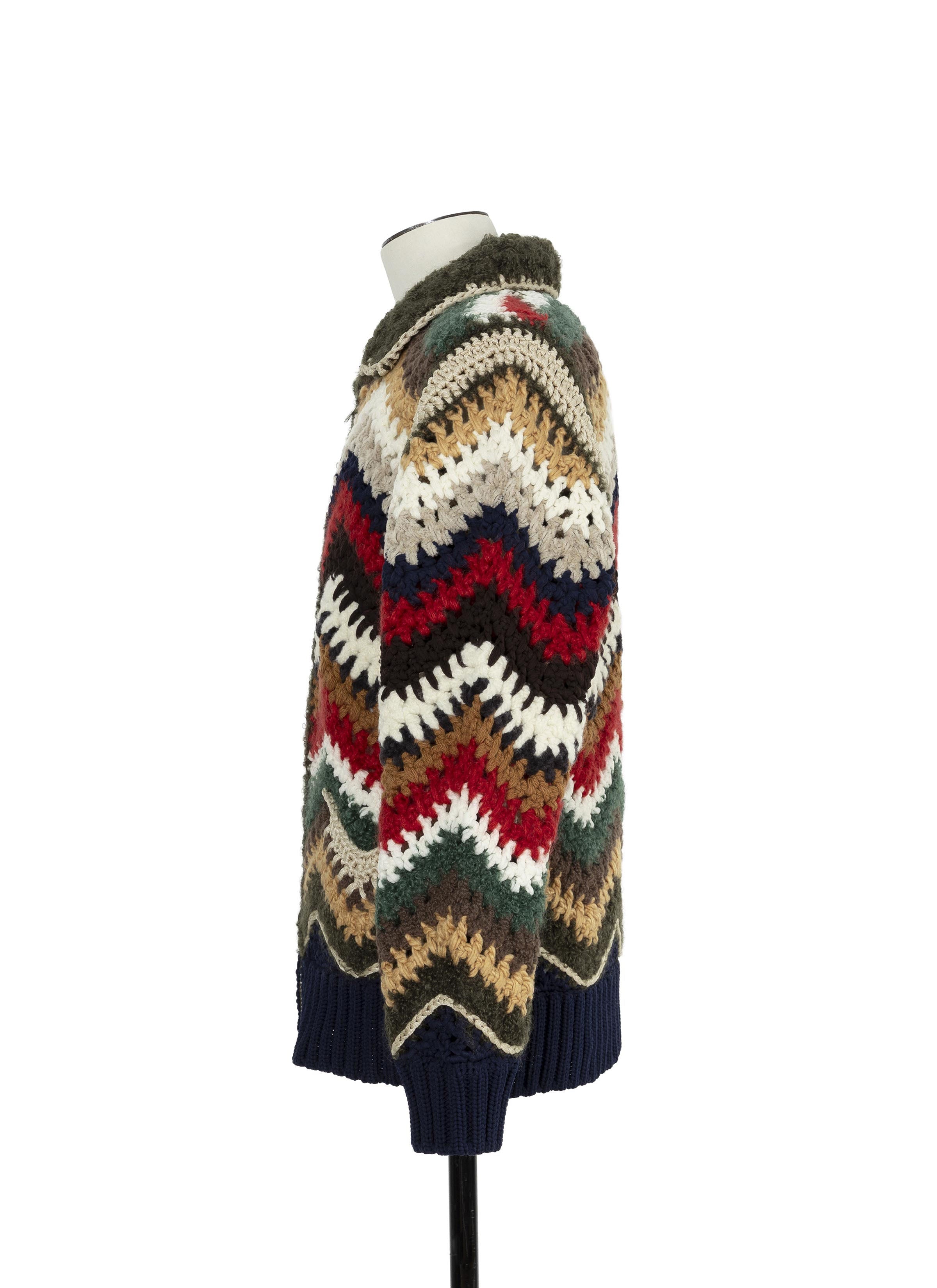 Mix Crochet Knit Blouson | sacai Official Store サカイ オフィシャル